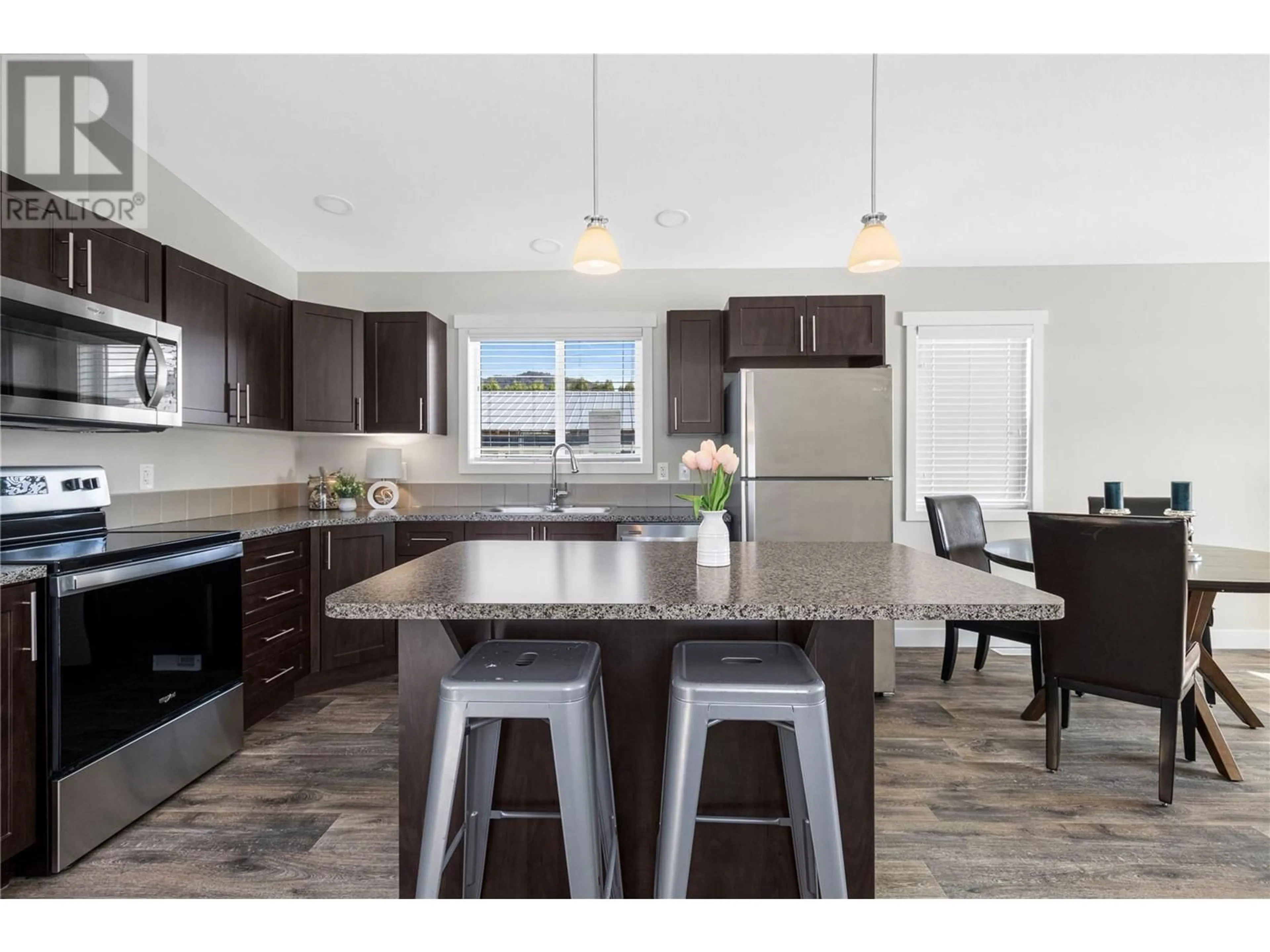 Open concept kitchen, ceramic/tile floor for 37 - 136 MEADOW CRESCENT, Enderby British Columbia V0E1V0