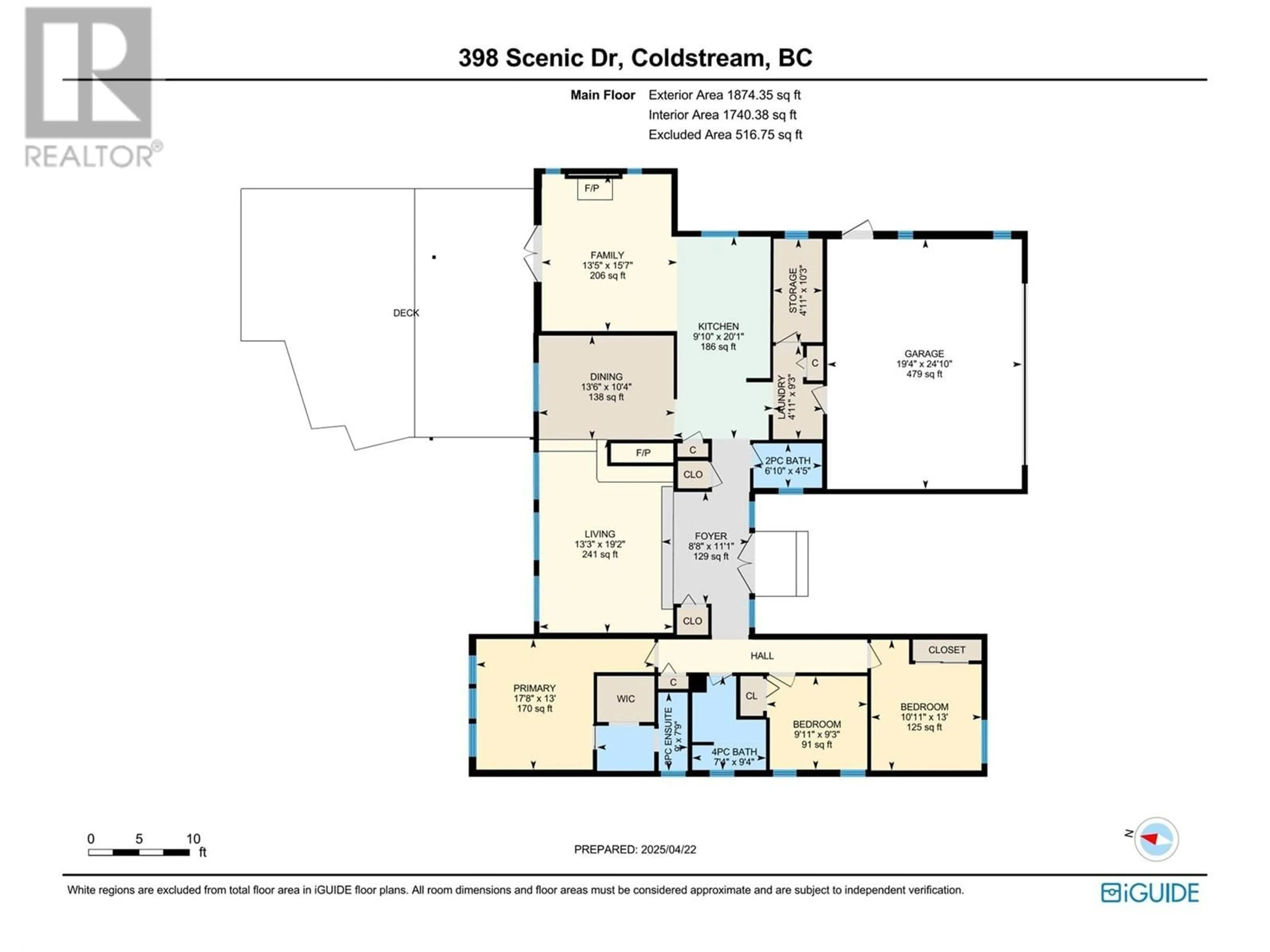 Floor plan for 398 SCENIC DRIVE, Coldstream British Columbia V1B2X3