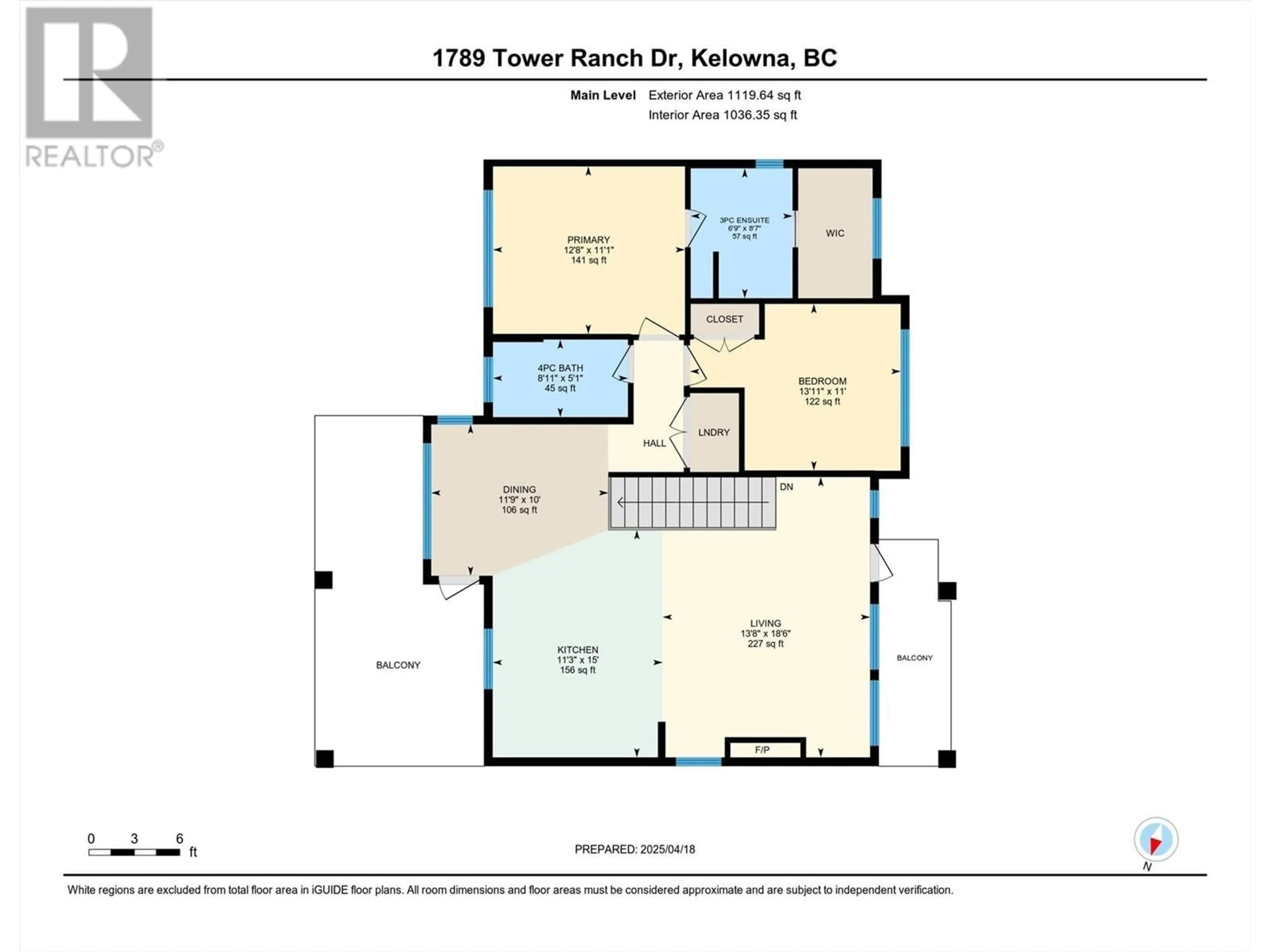 Floor plan for 1789 TOWER RANCH DRIVE, Kelowna British Columbia V1P1T2