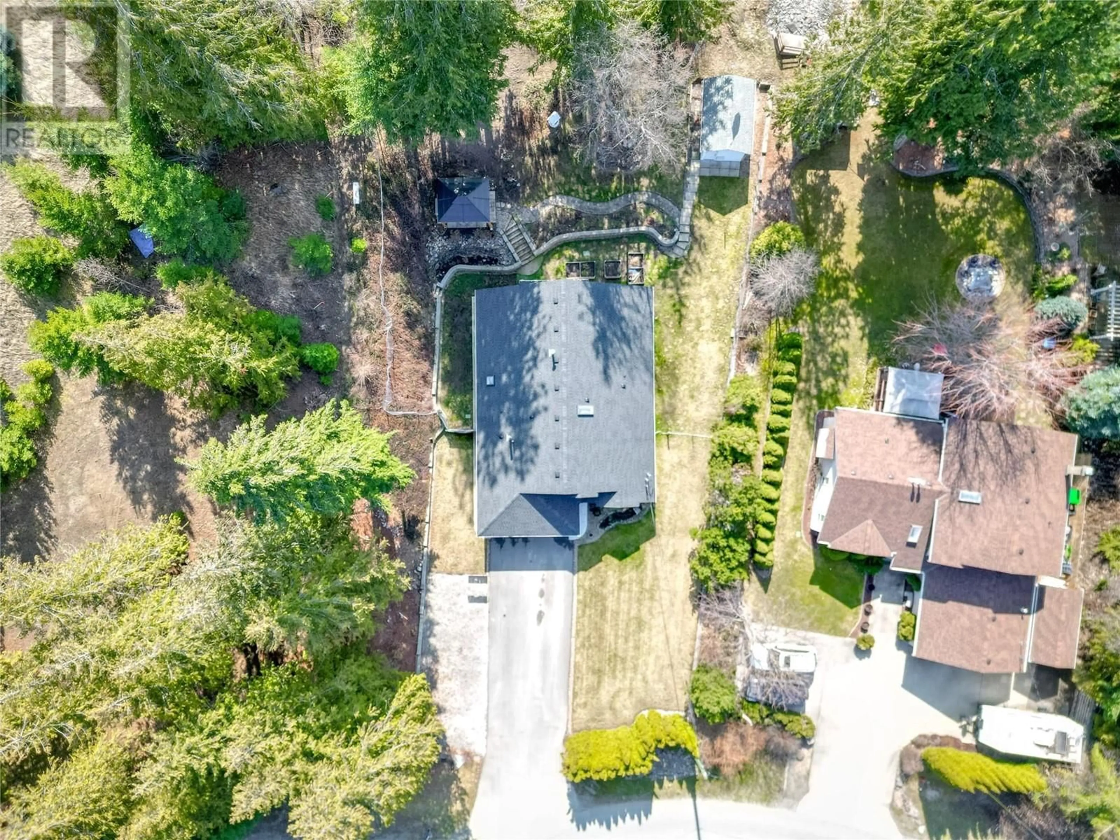A pic from outside/outdoor area/front of a property/back of a property/a pic from drone, forest/trees view for 2290 TA LANA TRAIL, Sorrento British Columbia V0E2W2