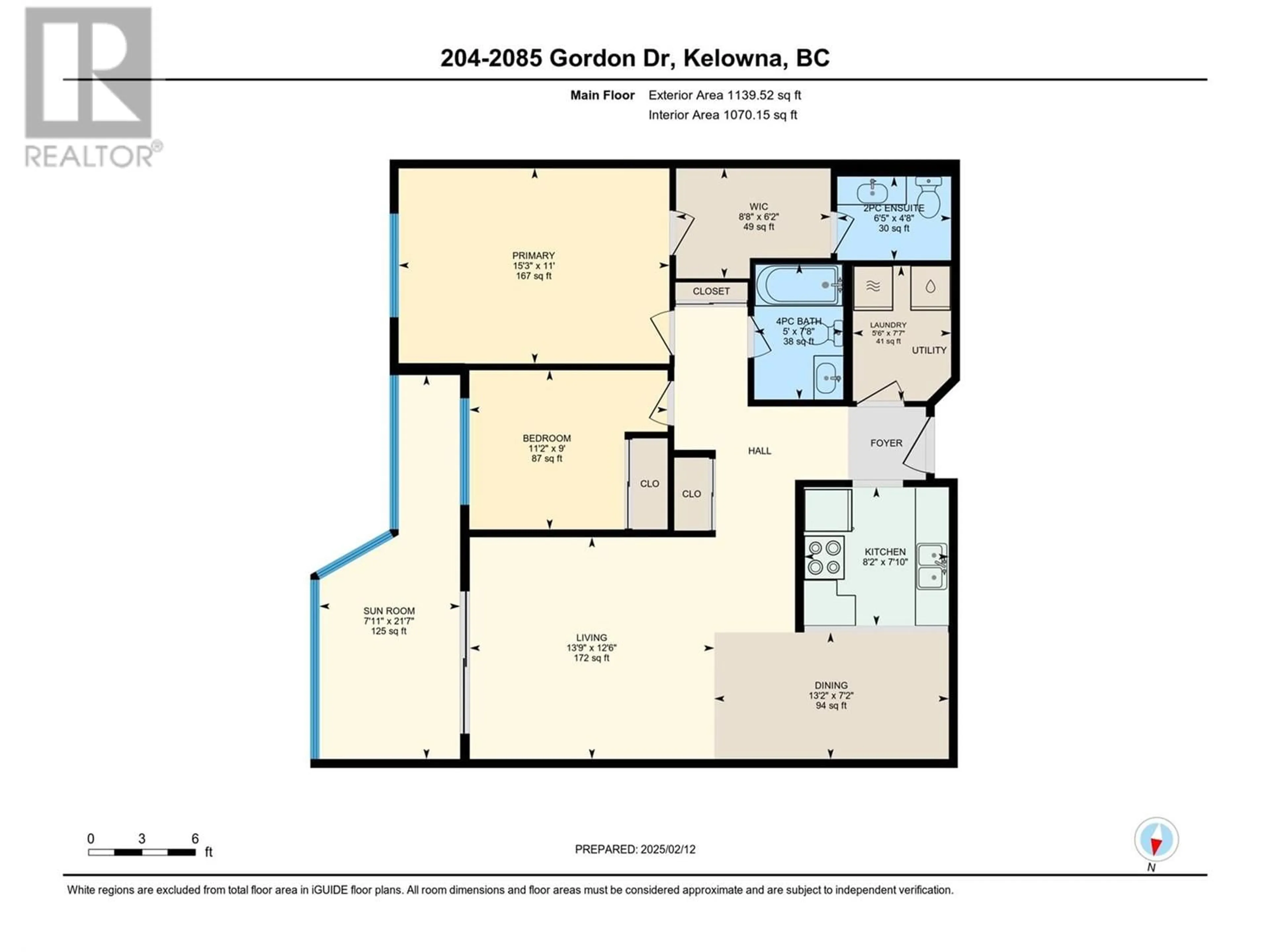 Floor plan for 204 - 2085 GORDON DRIVE, Kelowna British Columbia V1Y8S1