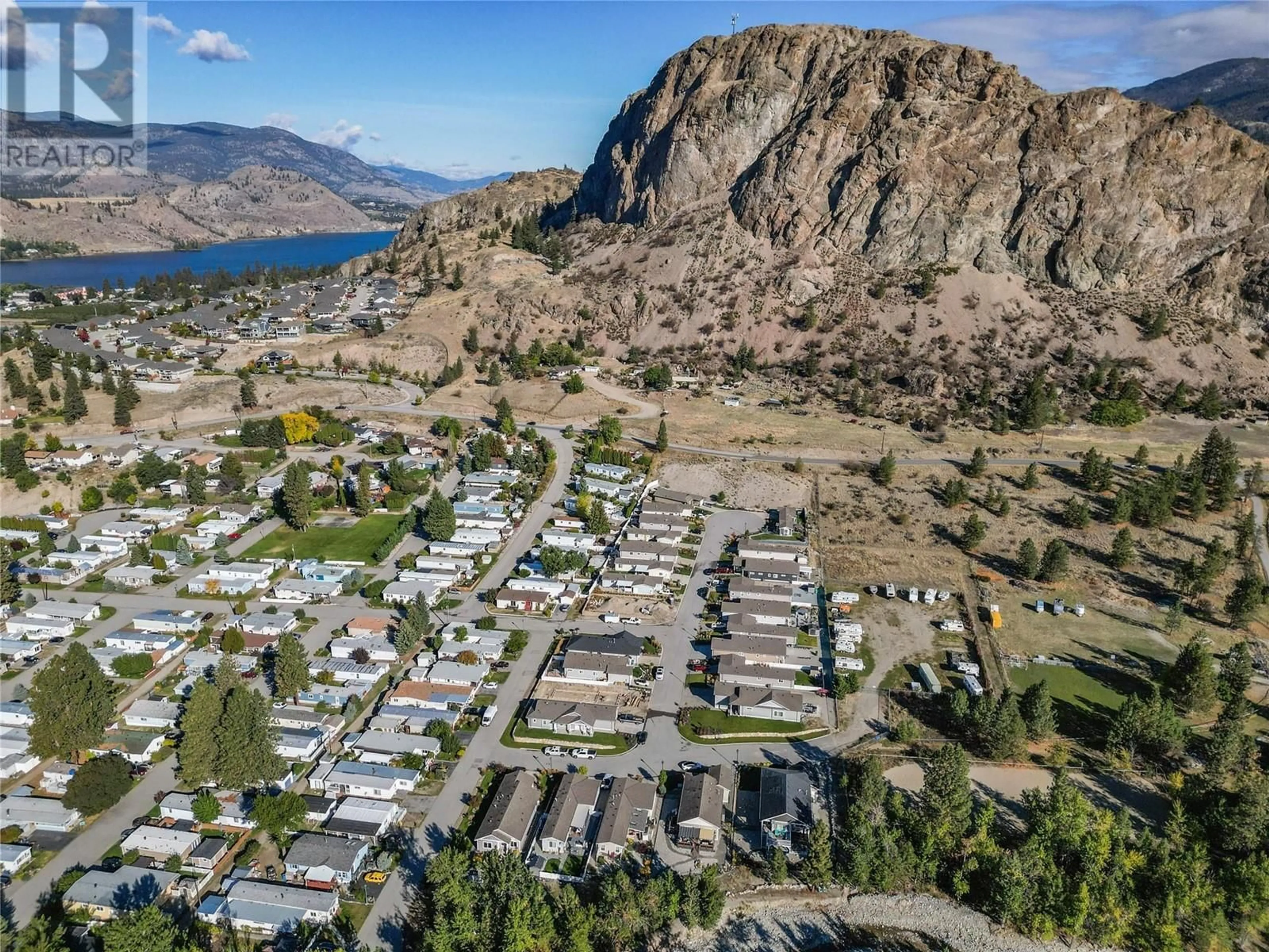 A pic from outside/outdoor area/front of a property/back of a property/a pic from drone, mountain view for H6 - 4505 MCLEAN CREEK ROAD, Okanagan Falls British Columbia V0H1R1
