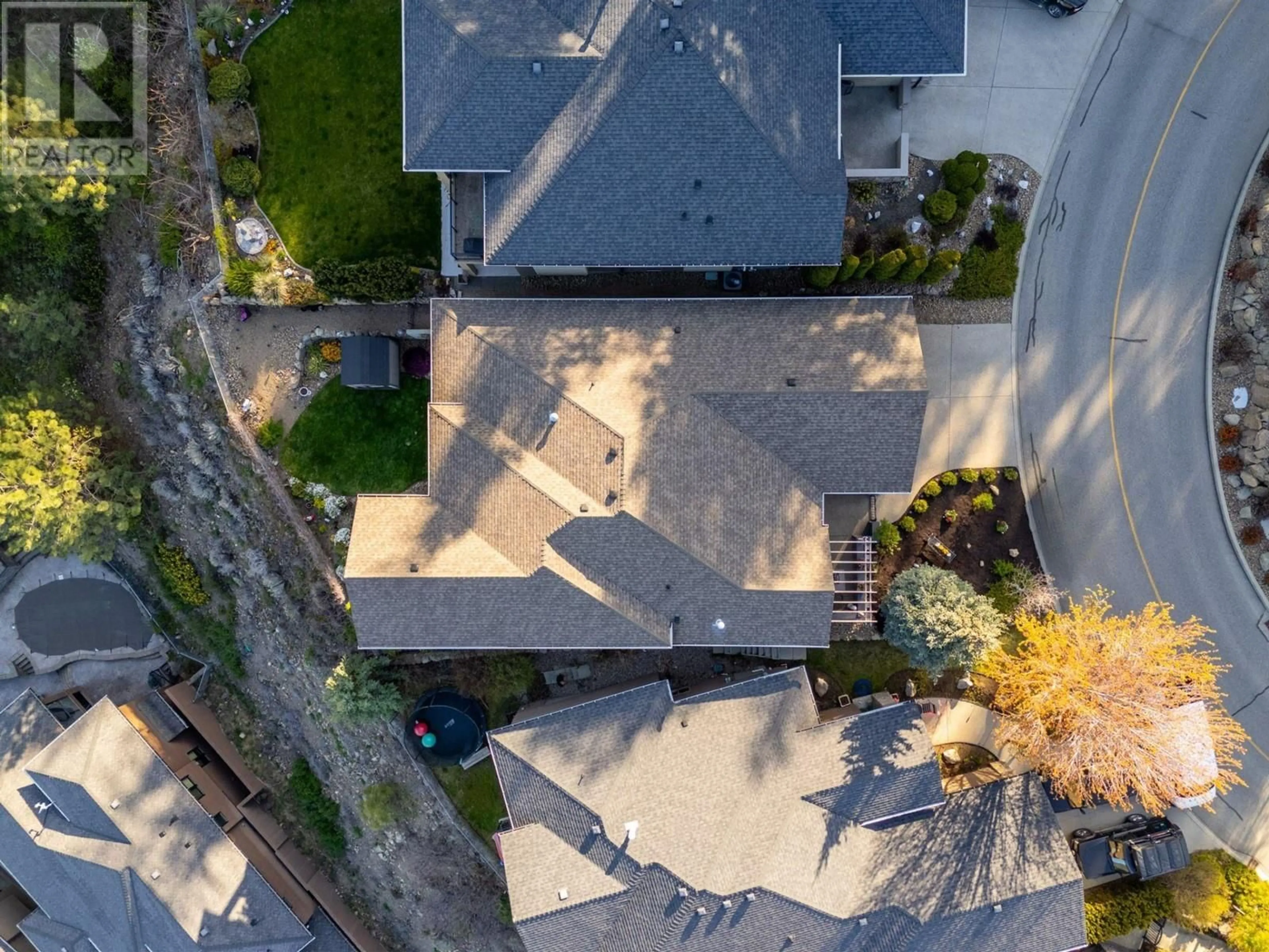 A pic from outside/outdoor area/front of a property/back of a property/a pic from drone, street for 1969 CORNERSTONE DRIVE, West Kelowna British Columbia V4T2Y3