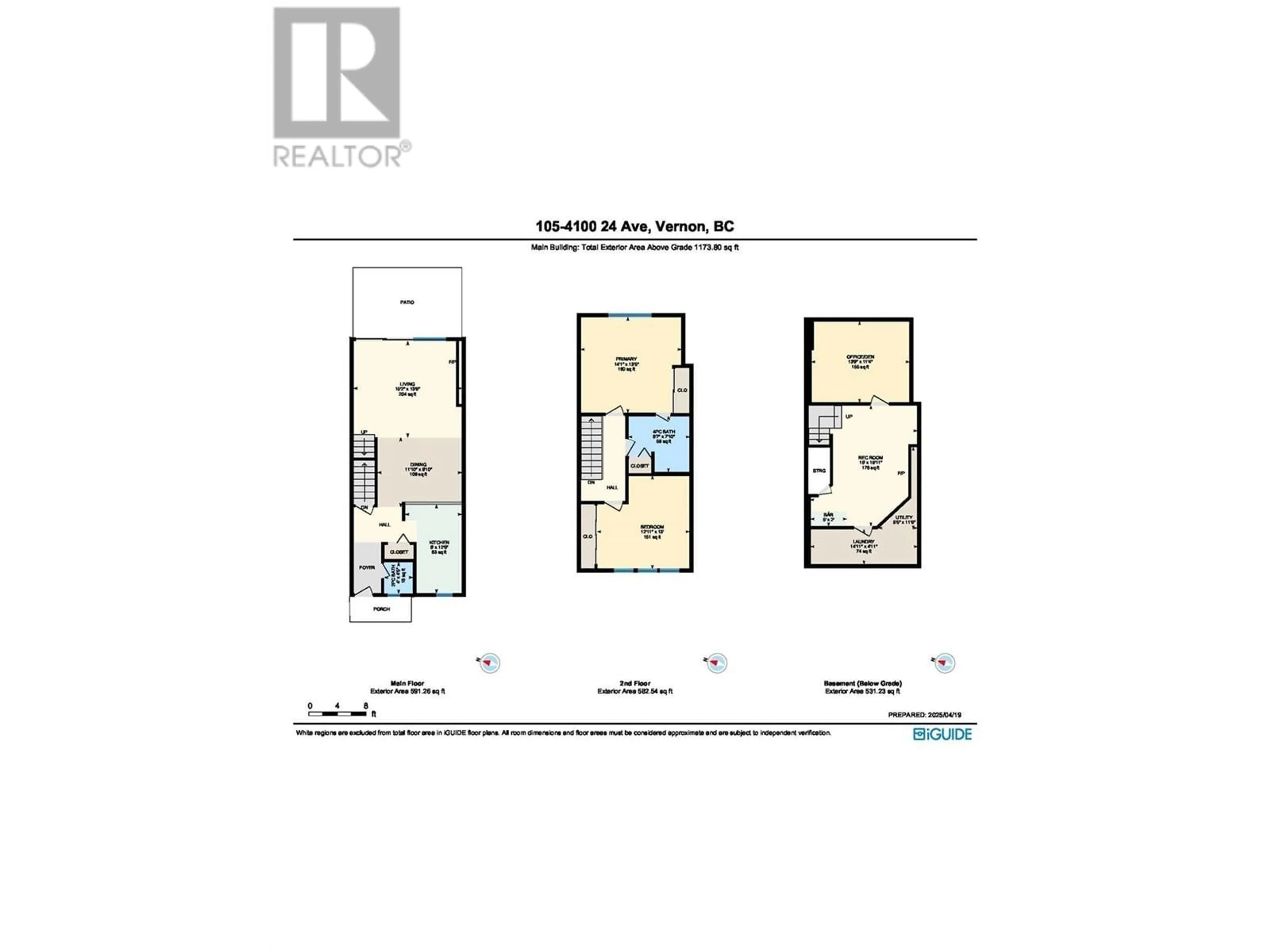 Floor plan for 105 - 4100 24 AVENUE, Vernon British Columbia V1T1M2