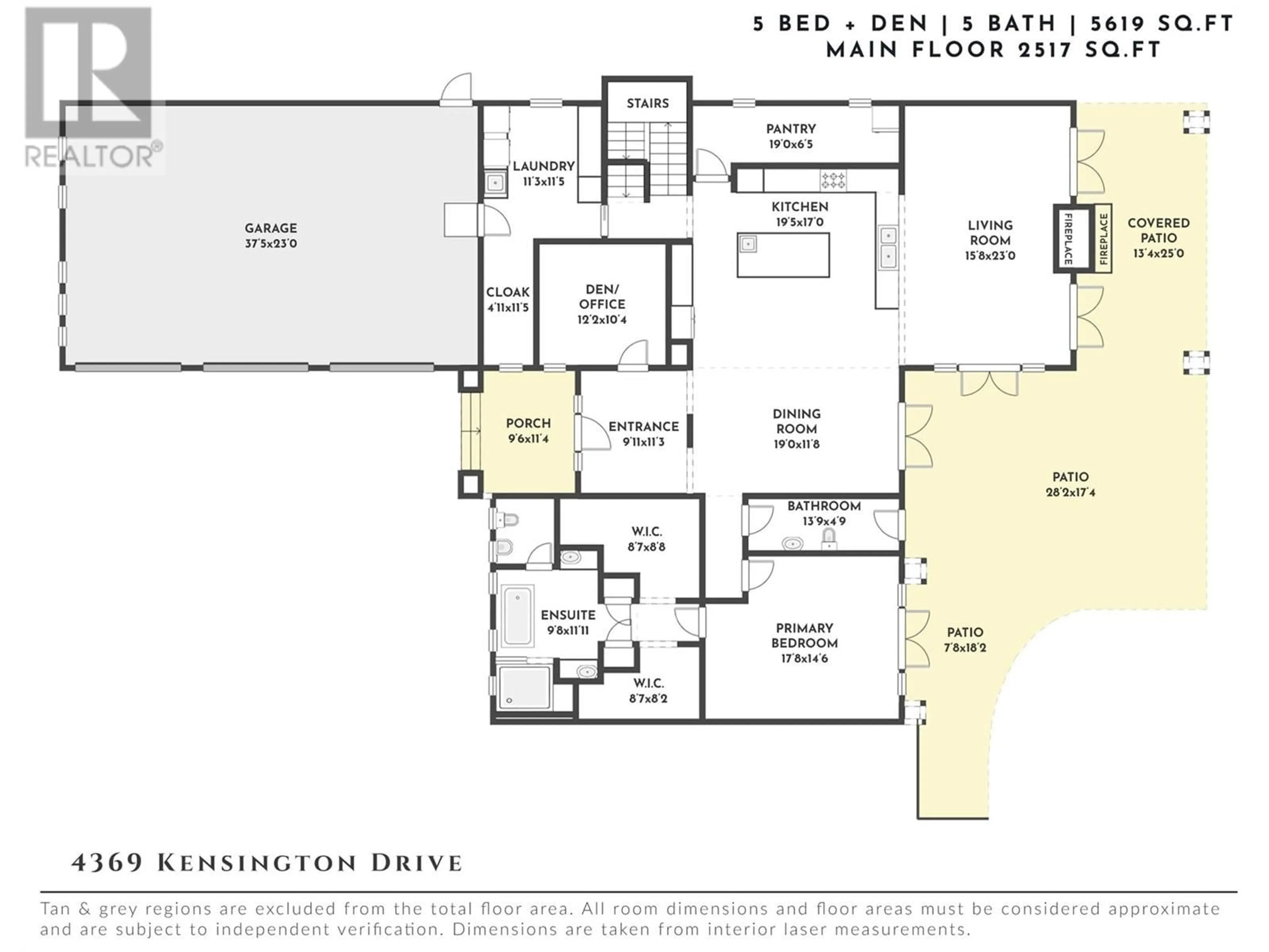 Floor plan for 4369 KENSINGTON DRIVE, Kelowna British Columbia V1W2L8