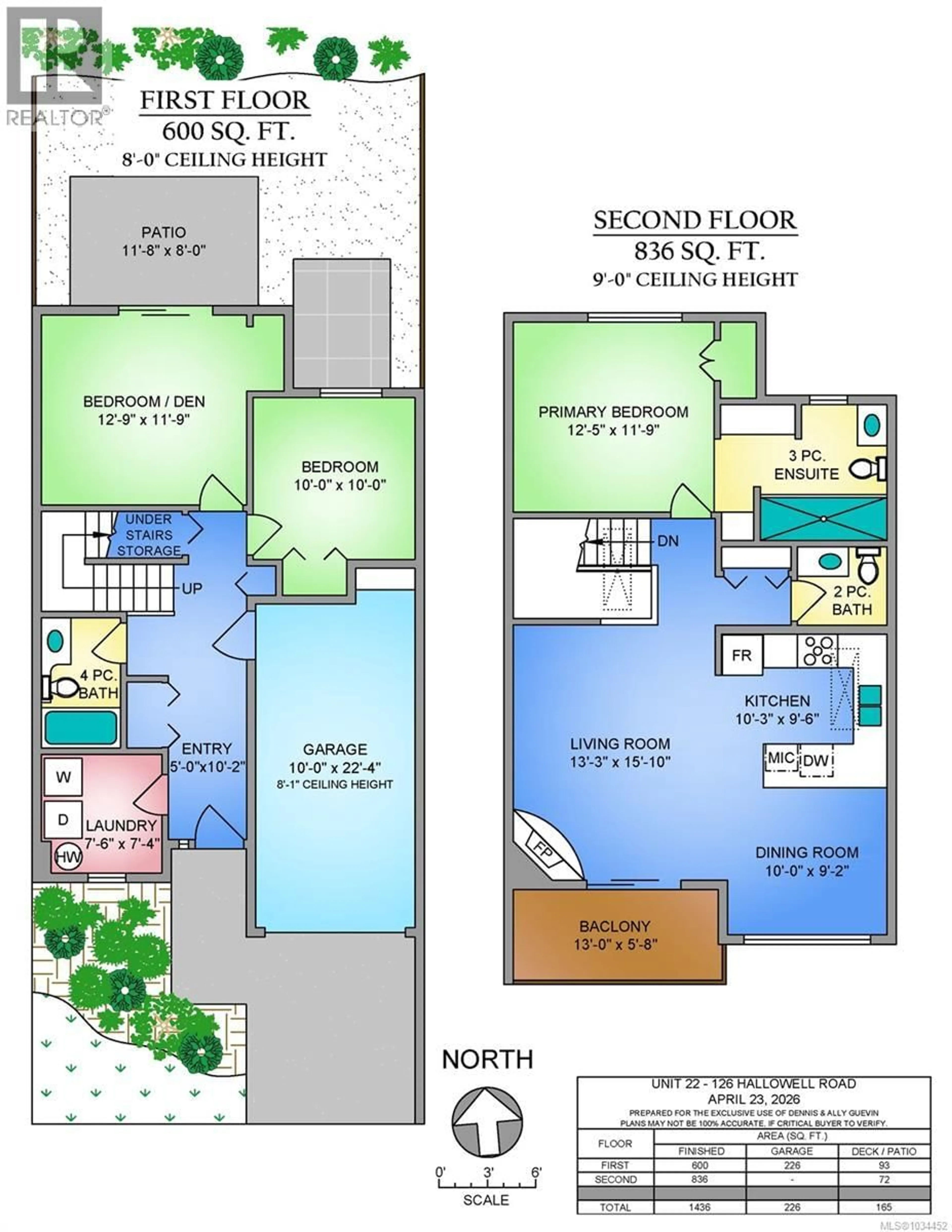 Floor plan for 22 - 126 HALLOWELL ROAD, View Royal British Columbia V9A7K2