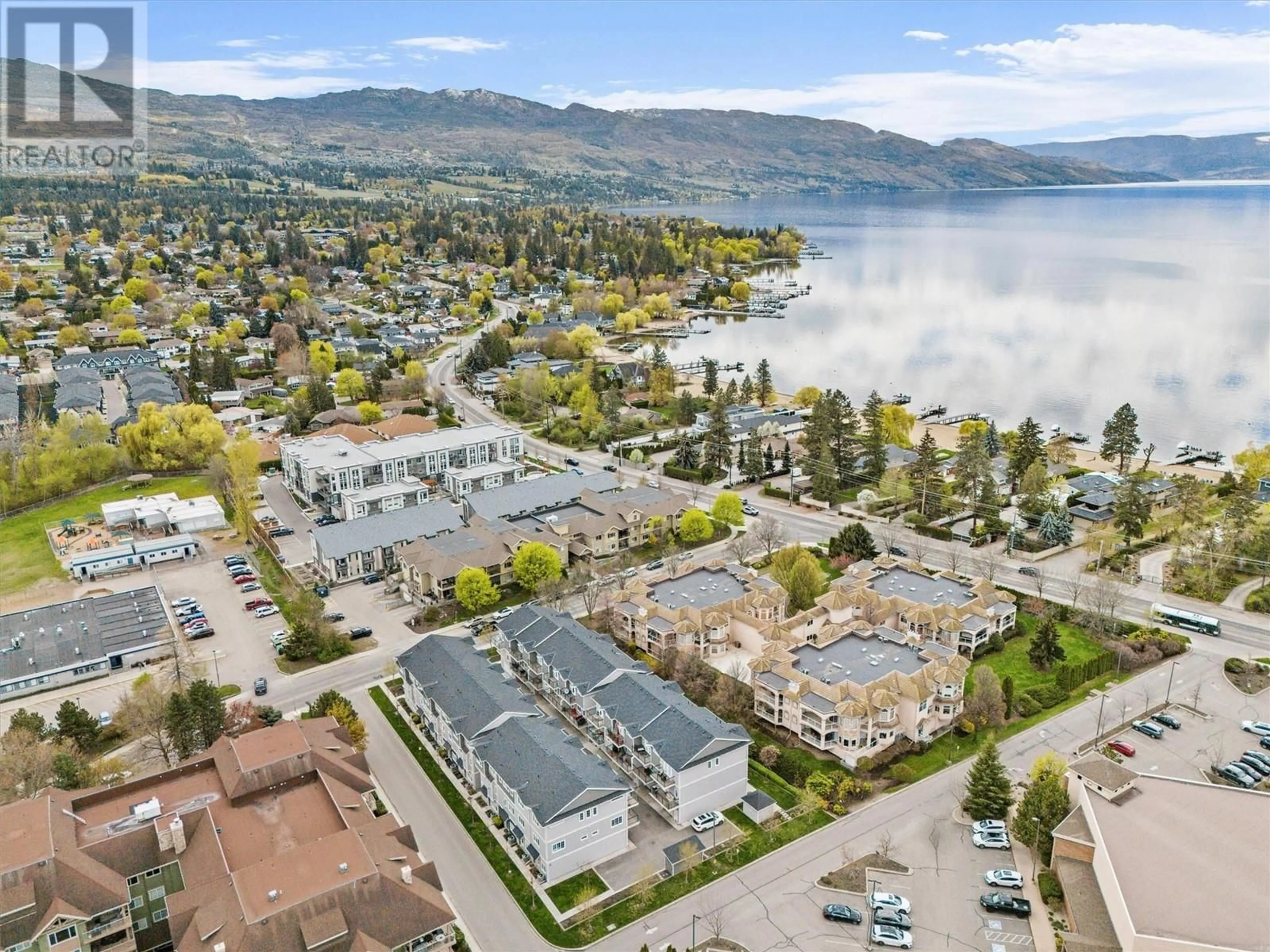 A pic from outside/outdoor area/front of a property/back of a property/a pic from drone, water/lake/river/ocean view for 14 - 644 LEQUIME ROAD, Kelowna British Columbia V1W1A4