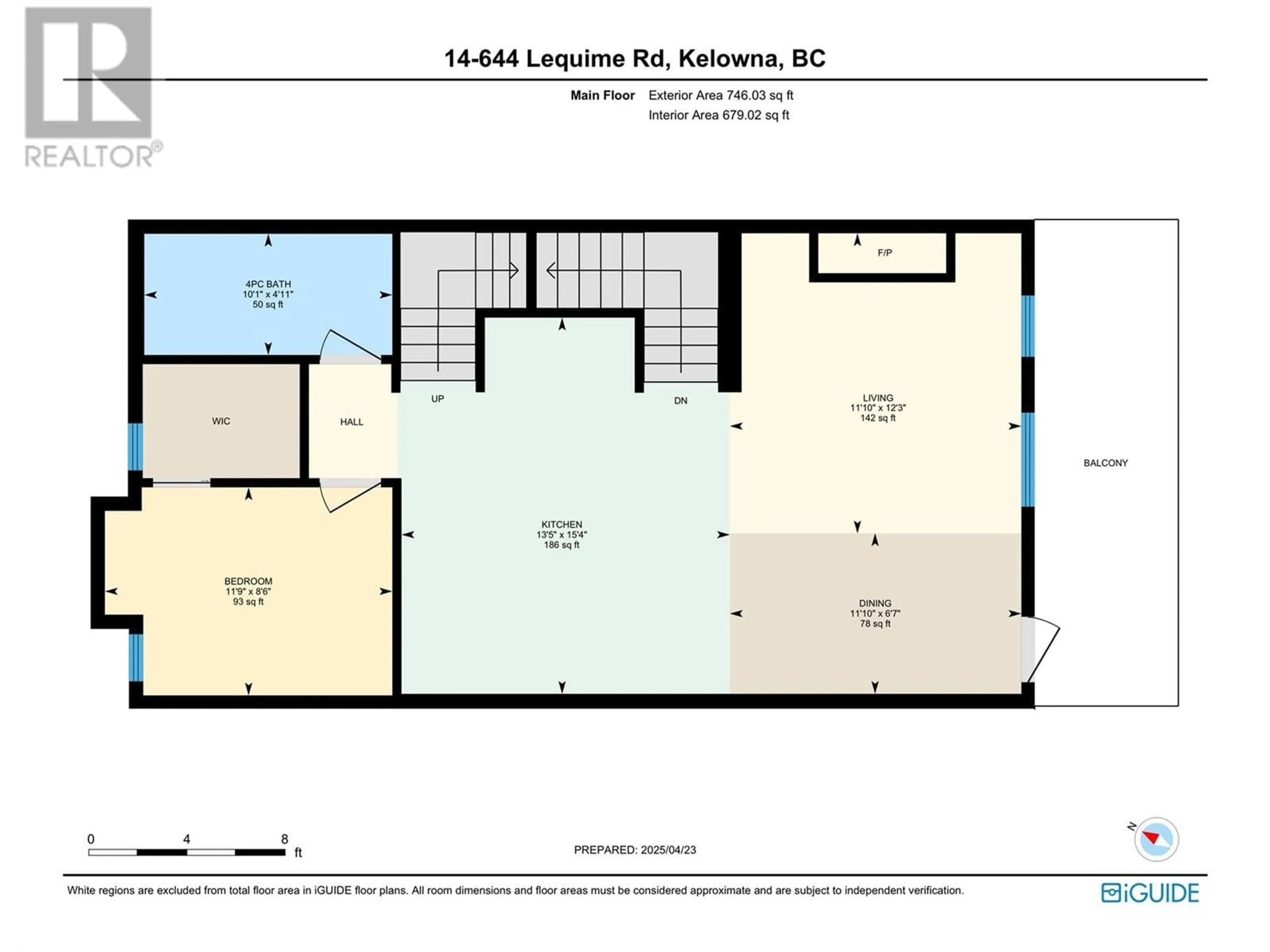 Floor plan for 14 - 644 LEQUIME ROAD, Kelowna British Columbia V1W1A4