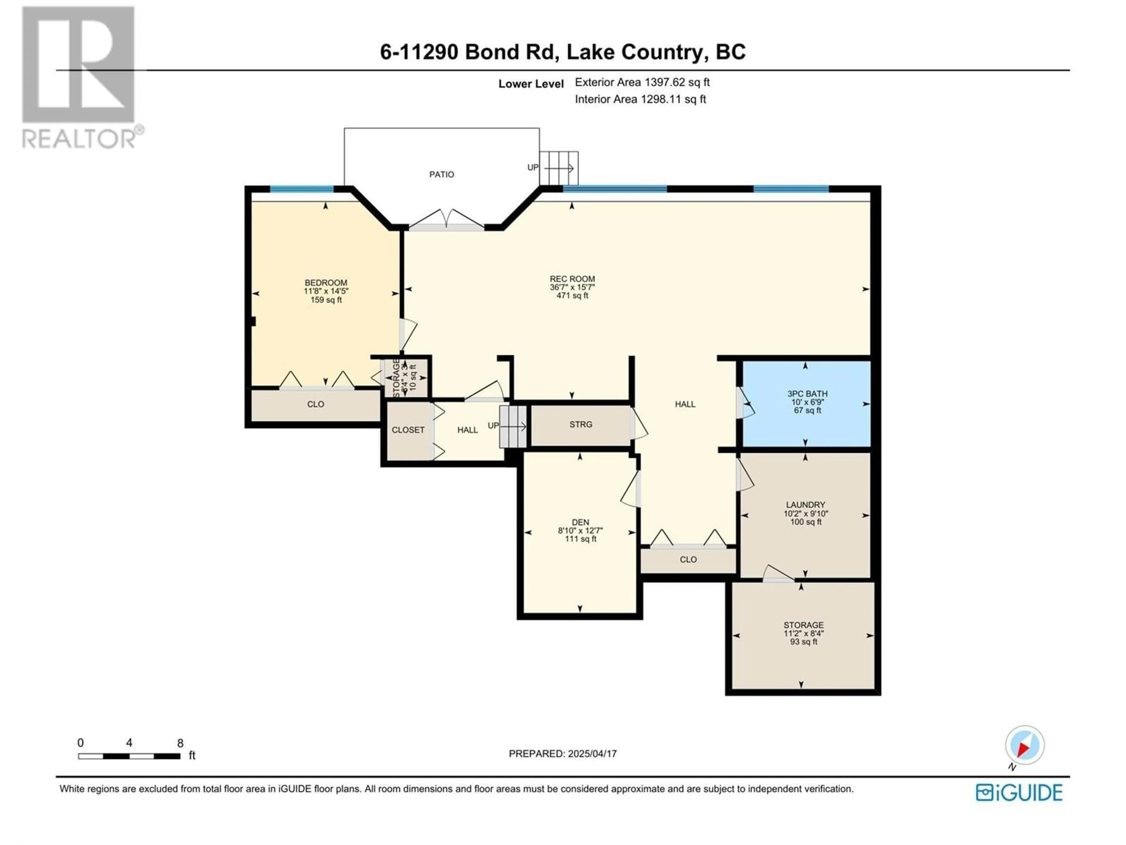 Floor plan for 6 - 11290 BOND ROAD, Lake Country British Columbia V4V1E1