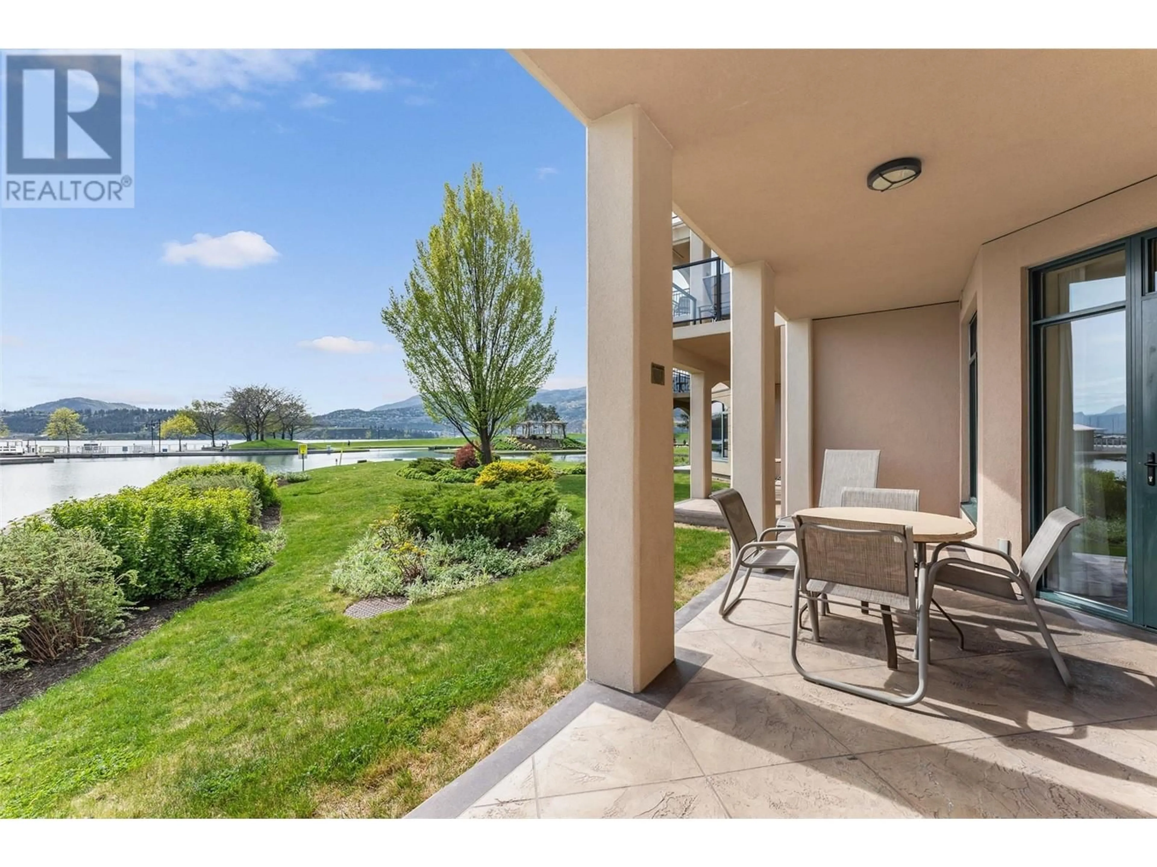 Patio, water/lake/river/ocean view for 156 - 1288 WATER STREET, Kelowna British Columbia V1Y9P4