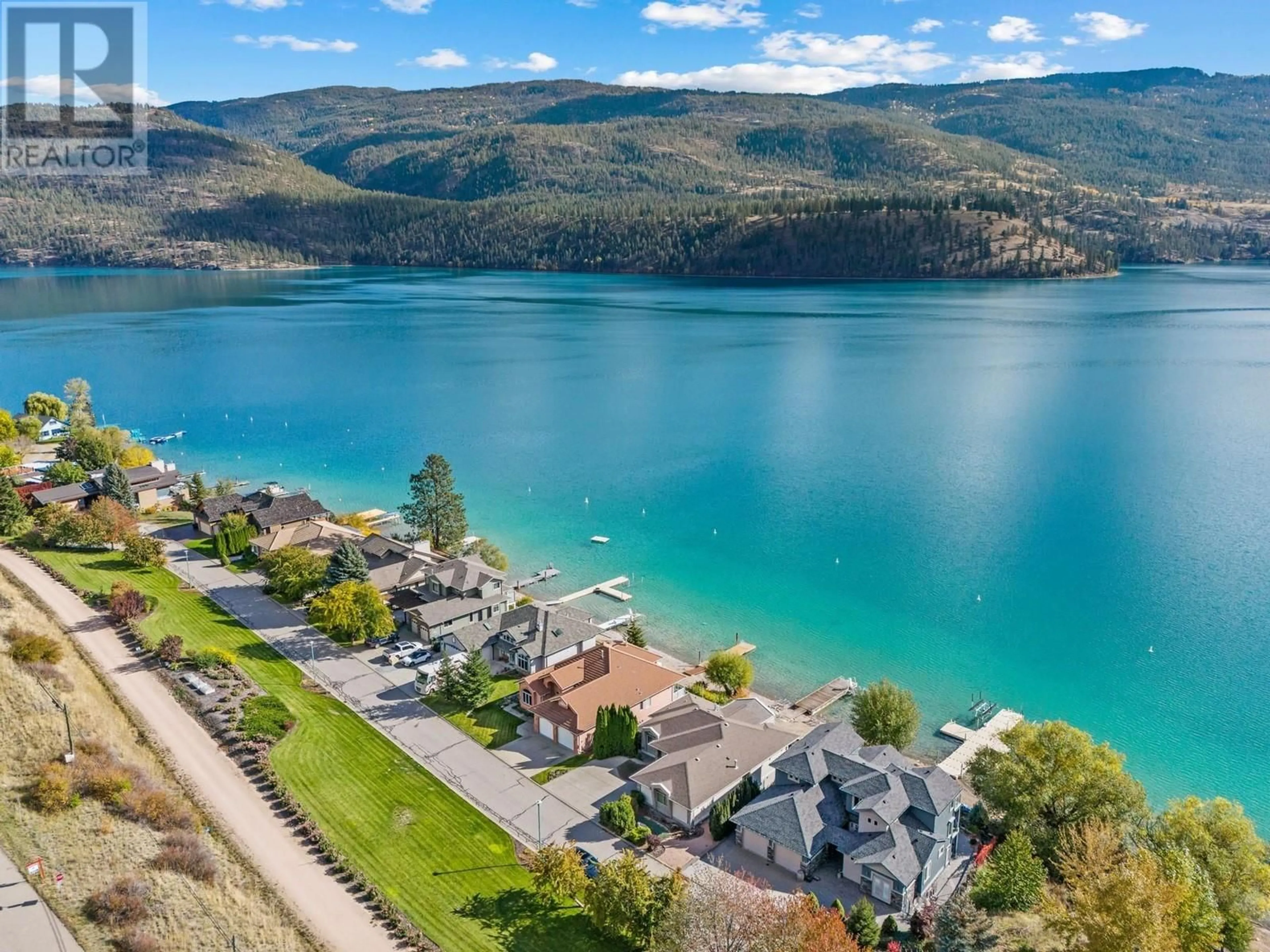 A pic from outside/outdoor area/front of a property/back of a property/a pic from drone, water/lake/river/ocean view for 3 - 17211 THOMSON ROAD, Lake Country British Columbia V4V2K3