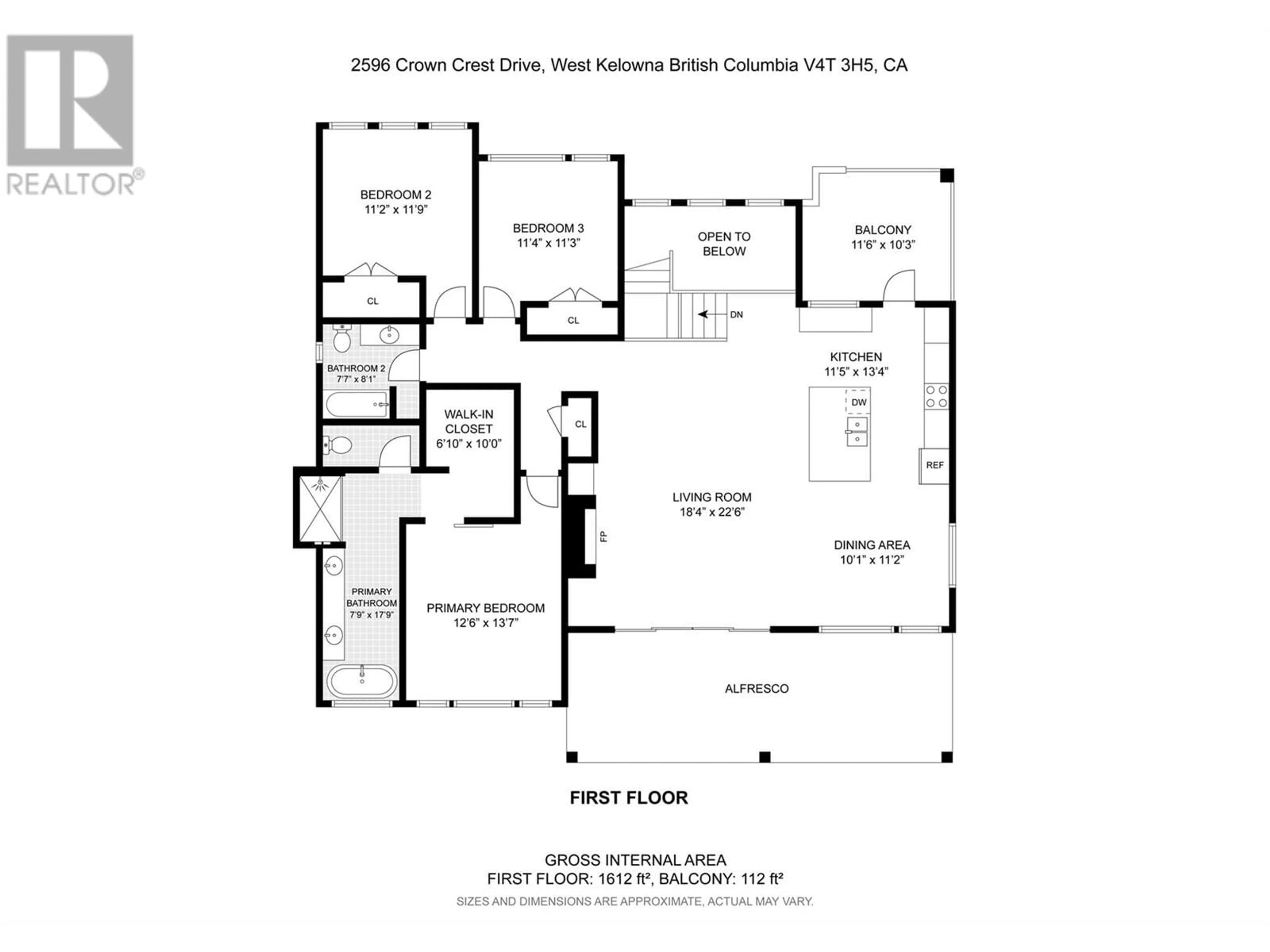 Floor plan for 2594 CROWN CREST DRIVE, West Kelowna British Columbia V4T3N3
