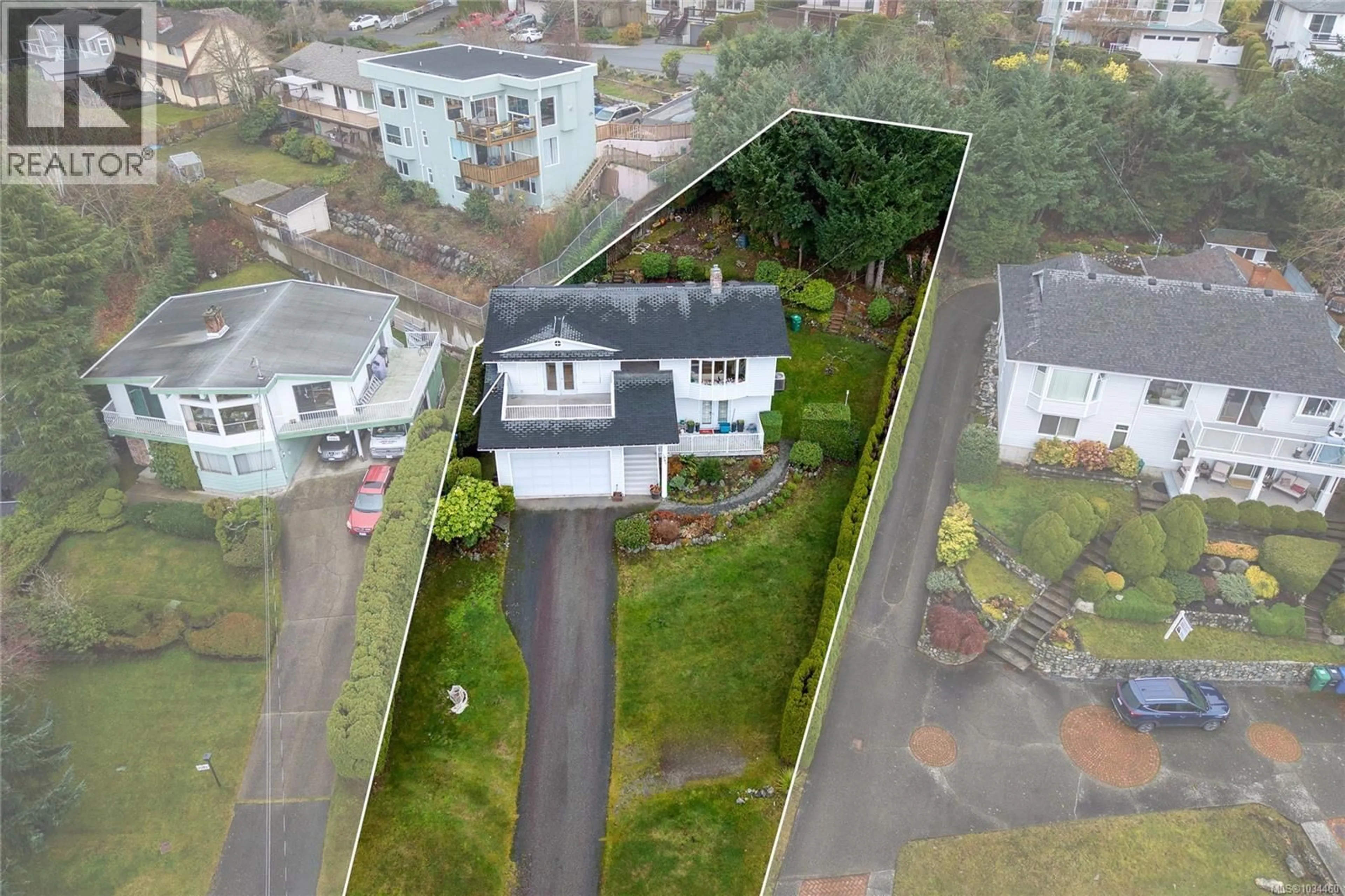A pic from outside/outdoor area/front of a property/back of a property/a pic from drone, street for 1085 COLLEGE DRIVE, Nanaimo British Columbia V9R5V5