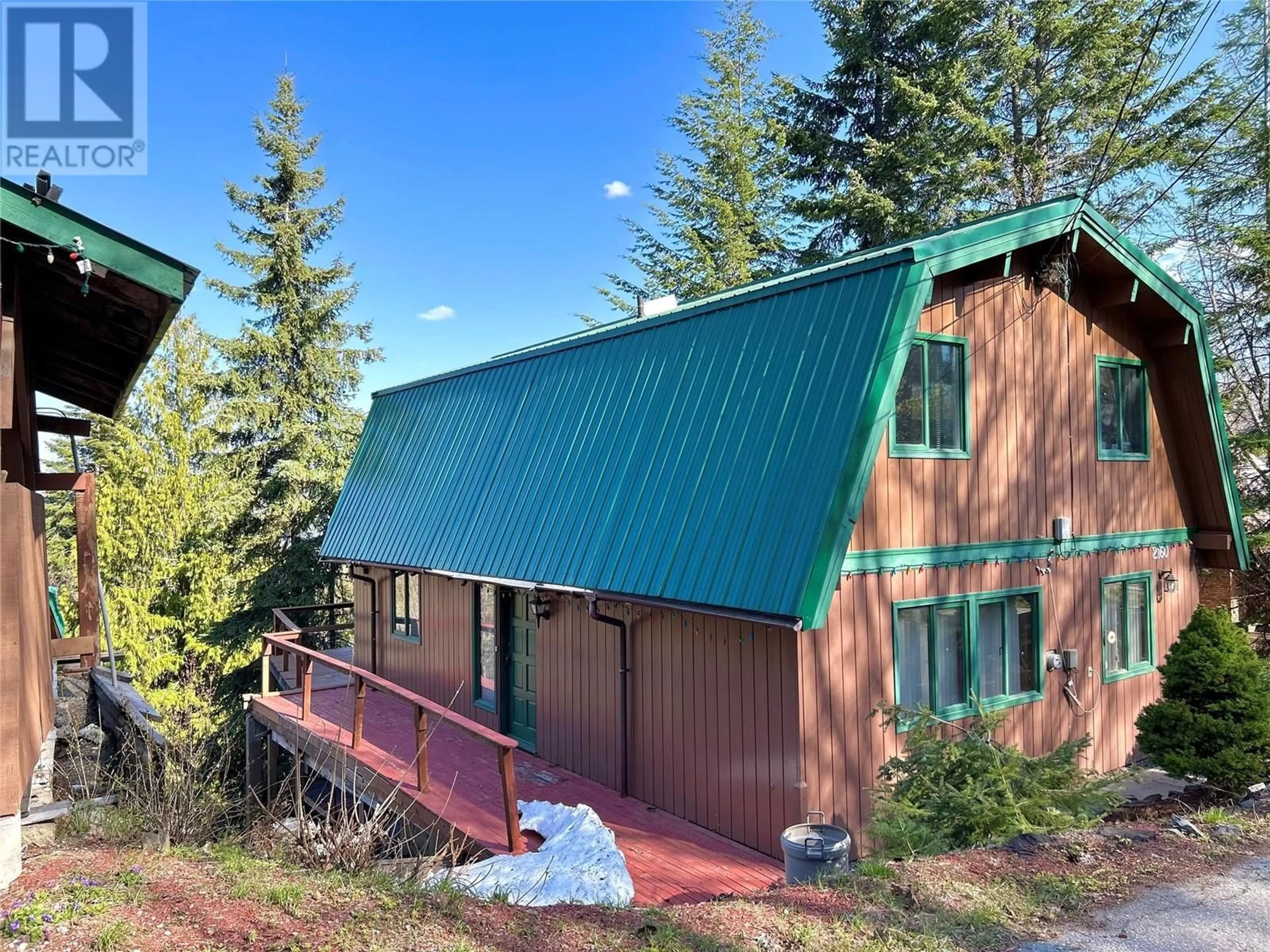 A pic from outside/outdoor area/front of a property/back of a property/a pic from drone, mountain view for 2160 LOWER GEORGIA STREET, Rossland British Columbia V0G1Y0