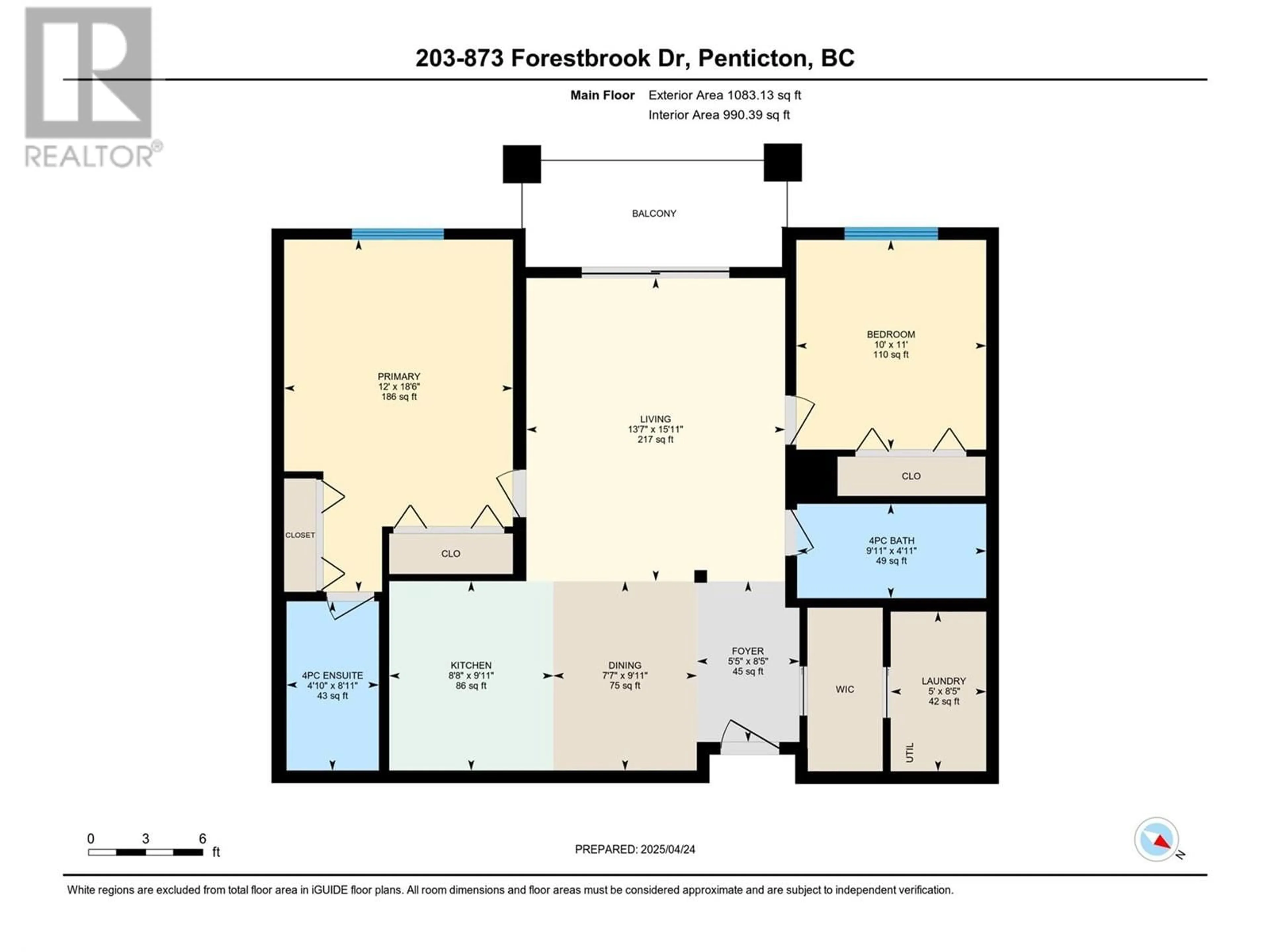 Floor plan for 203 - 873 FORESTBROOK DRIVE, Penticton British Columbia V2A2E9