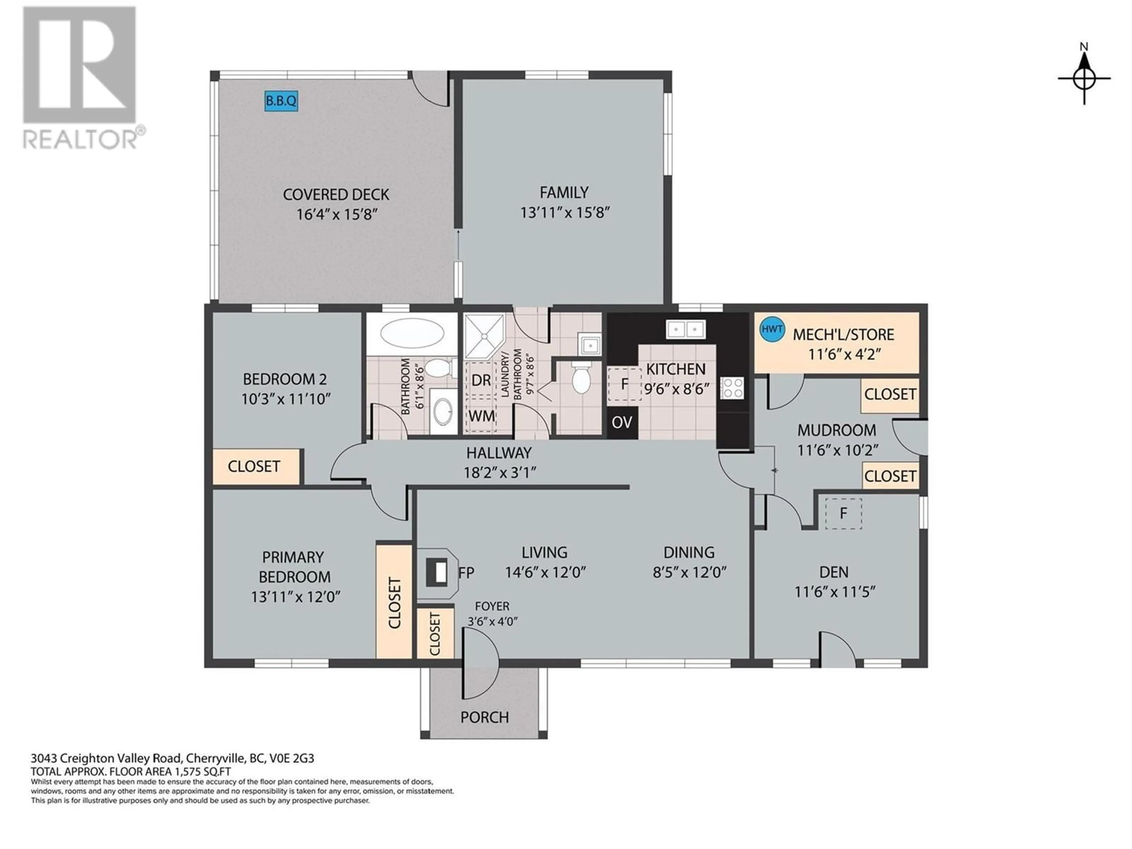 Floor plan for 3043 CREIGHTON VALLEY ROAD, Cherryville British Columbia V0E2G3