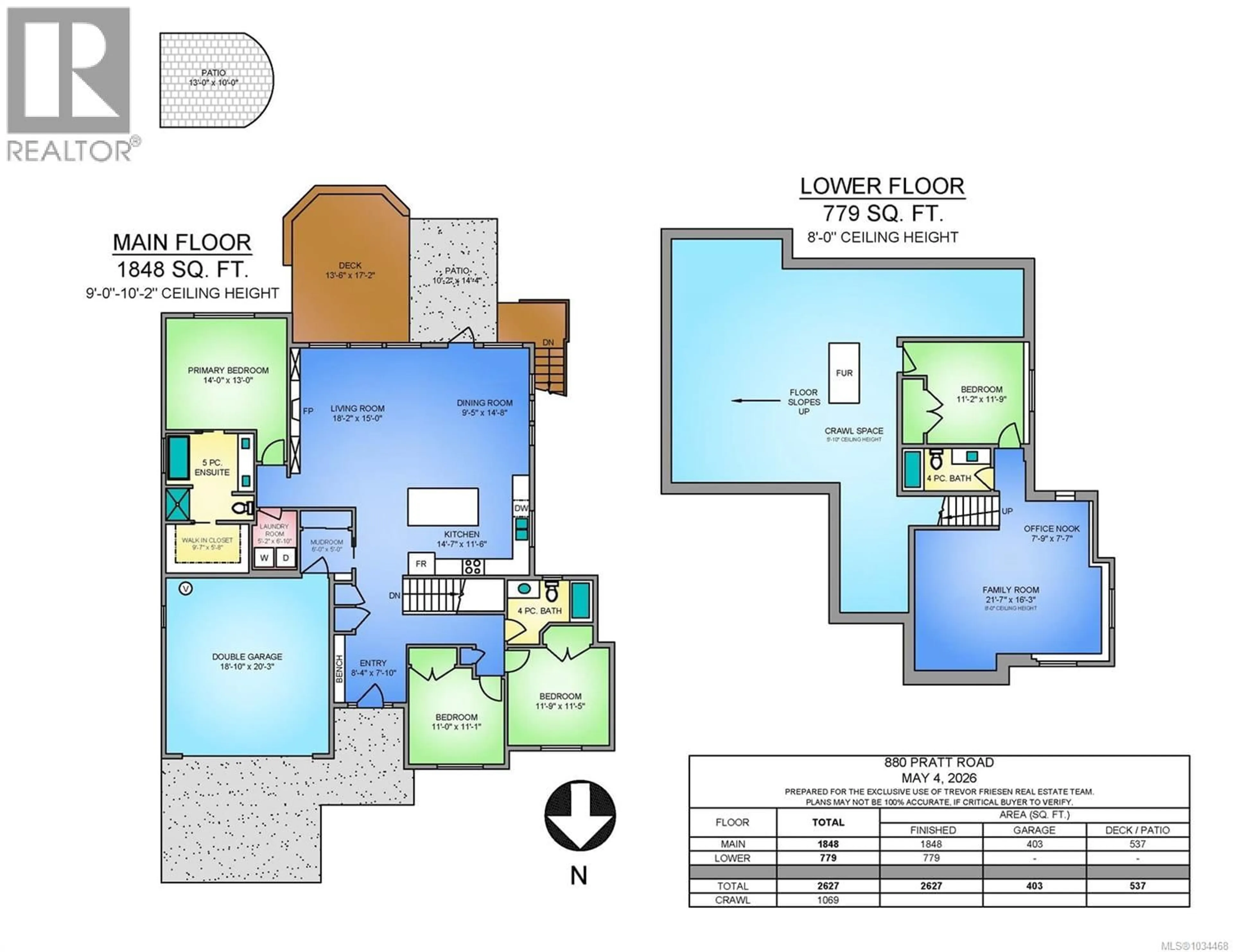 Floor plan for 880 PRATT ROAD, Mill Bay British Columbia V8H1H6