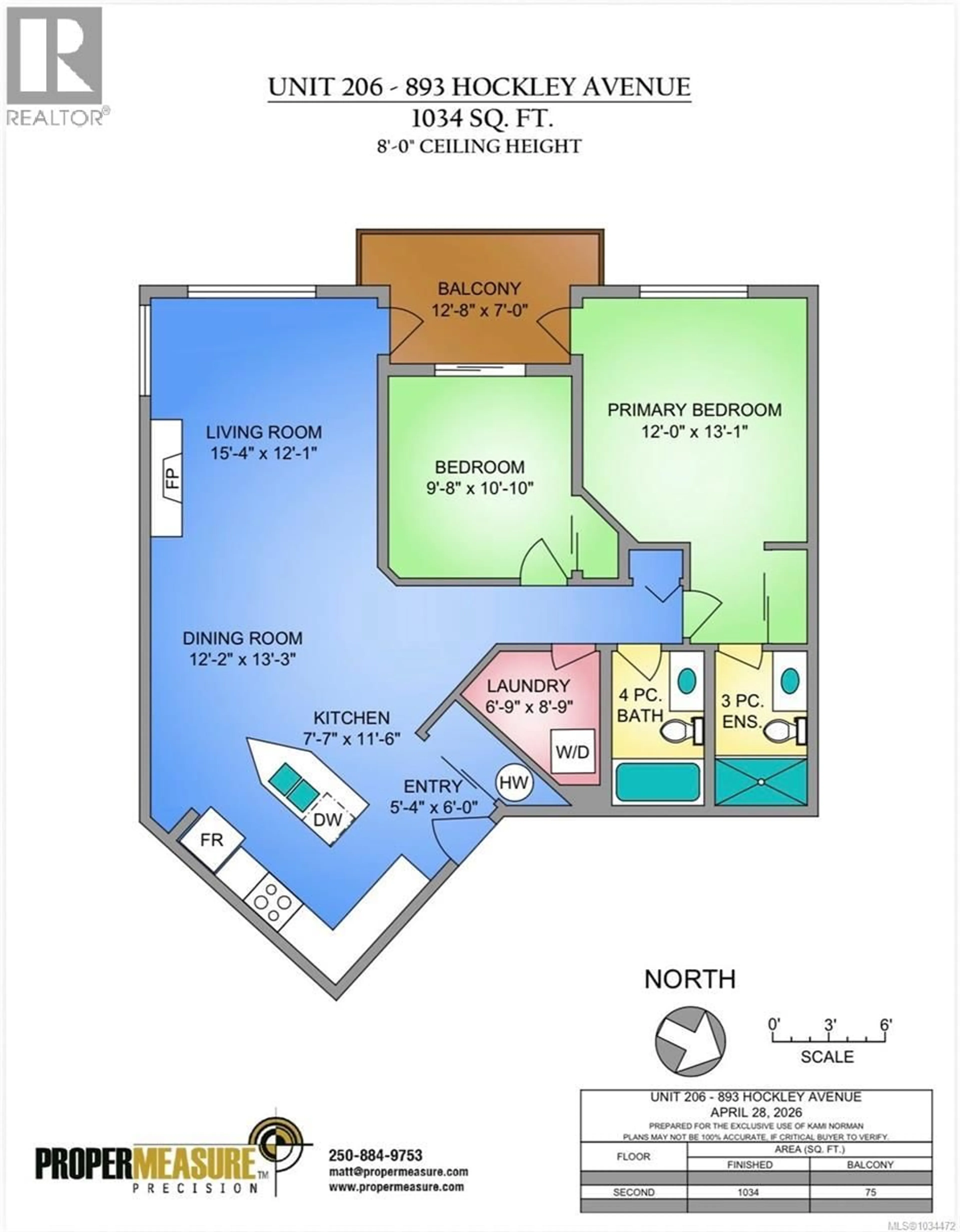 Floor plan for 206 - 893 HOCKLEY AVENUE, Langford British Columbia V9B2V8