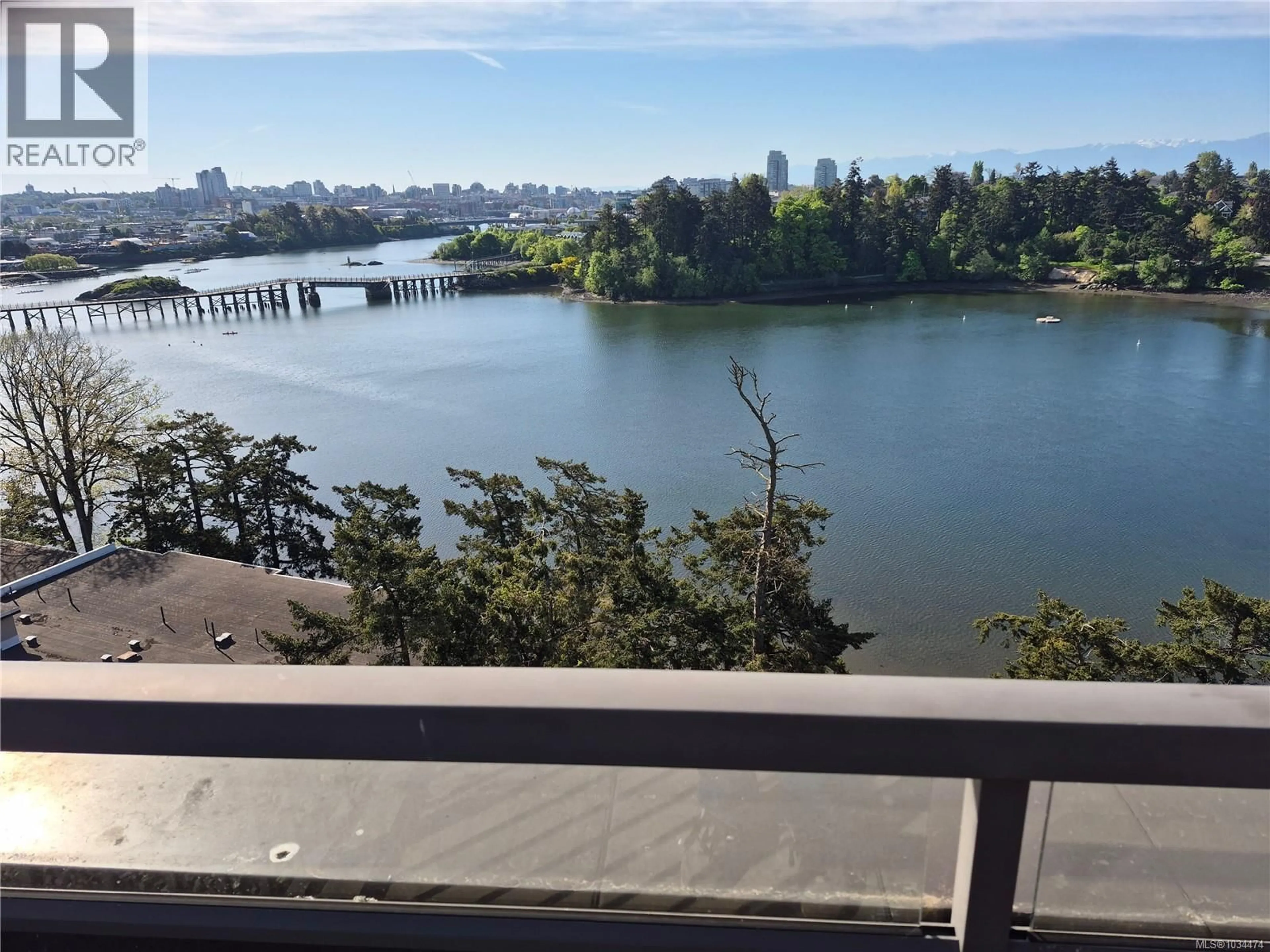 Balcony in the apartment, water/lake/river/ocean view for 305 - 103 GORGE ROAD EAST, Victoria British Columbia V9A6Z2