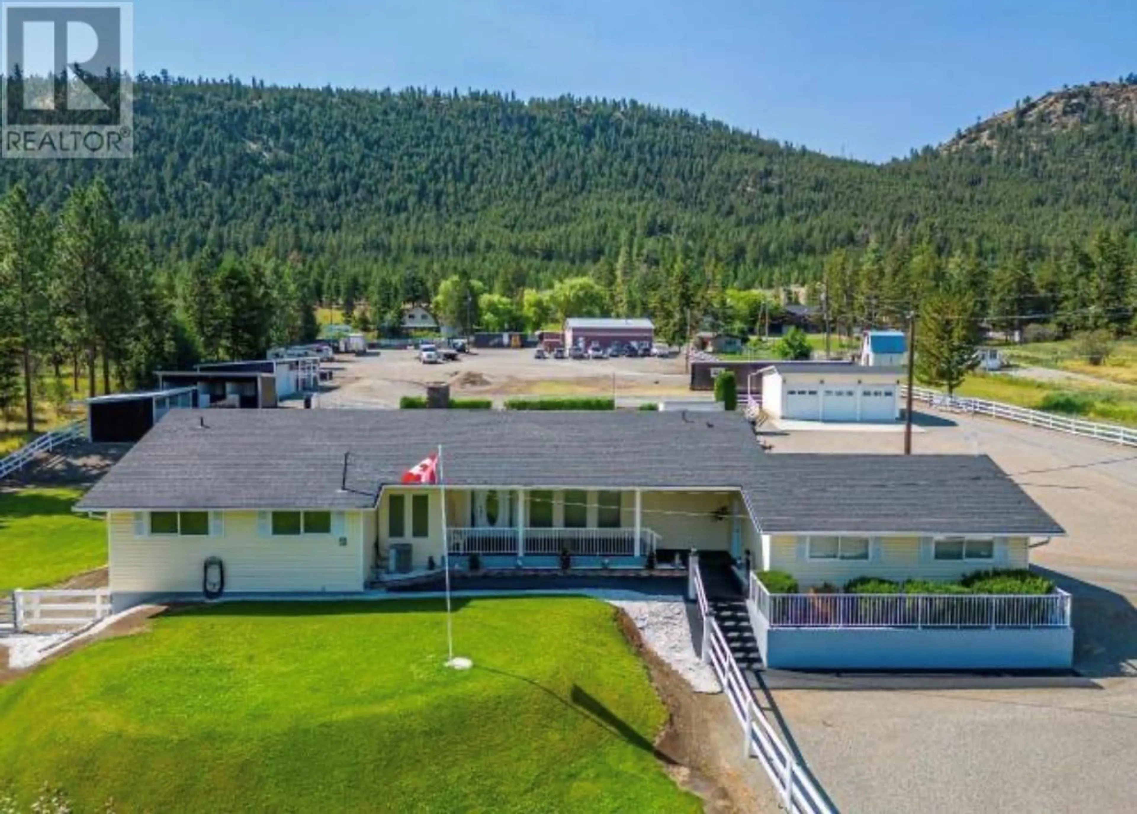 A pic from outside/outdoor area/front of a property/back of a property/a pic from drone, mountain view for 9180 BARNHARTVALE ROAD, Kamloops British Columbia V2C6W1