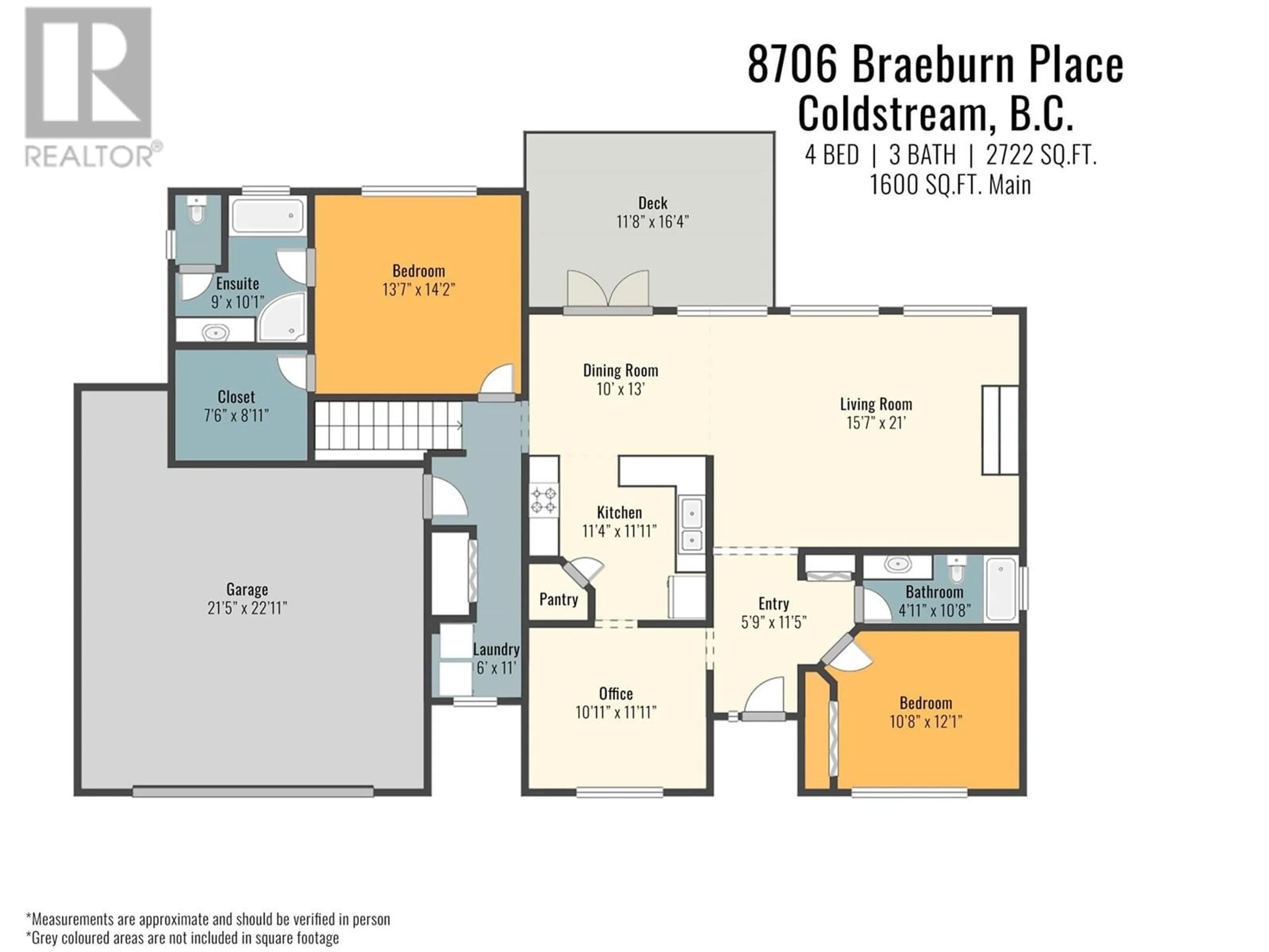 Floor plan for 8706 BRAEBURN PLACE, Coldstream British Columbia V1B4E5