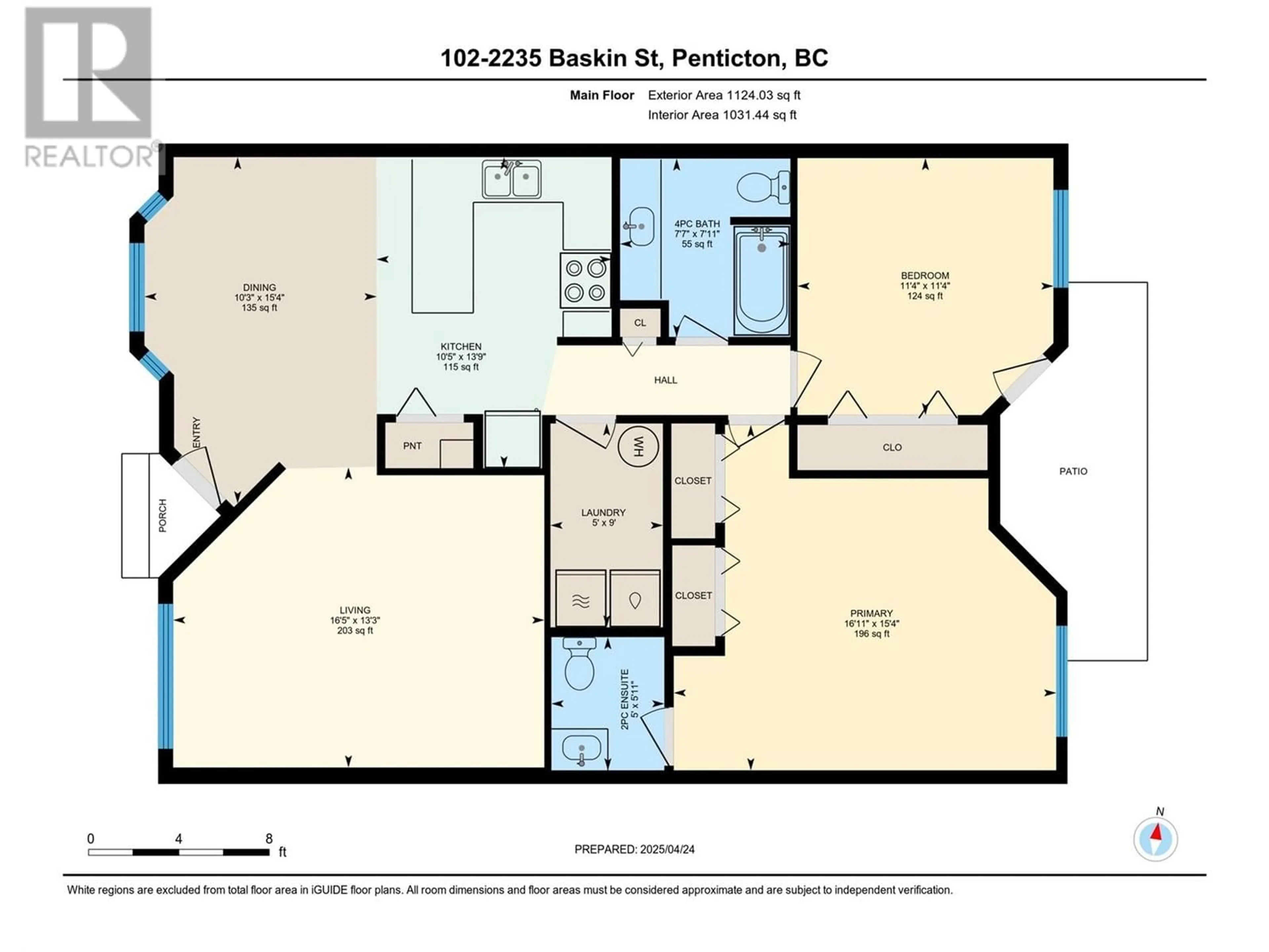 Floor plan for 102 - 2235 BASKIN STREET, Penticton British Columbia V2A8M5