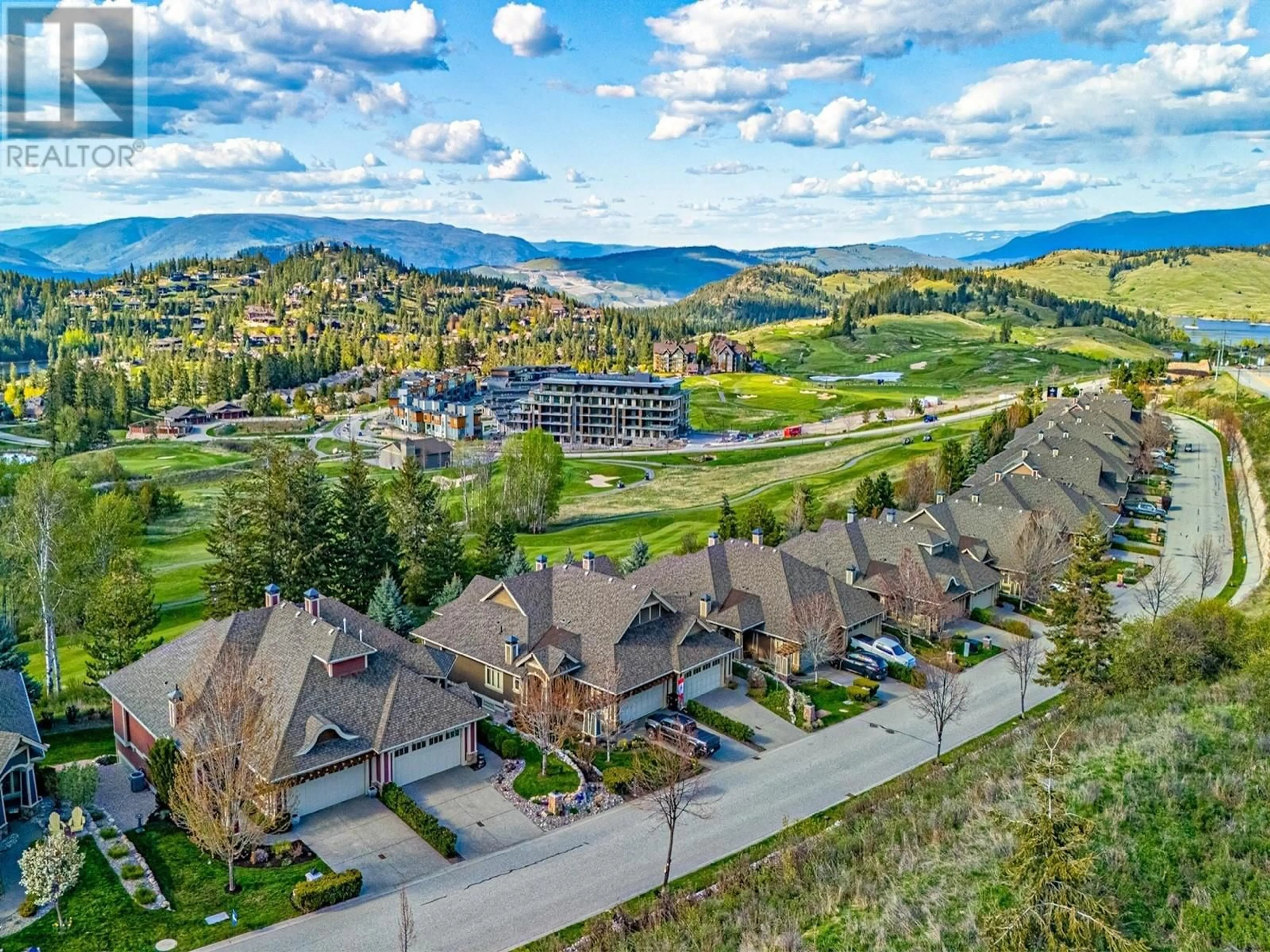 A pic from outside/outdoor area/front of a property/back of a property/a pic from drone, mountain view for 199 LONGSPOON DRIVE, Vernon British Columbia V1H2H6