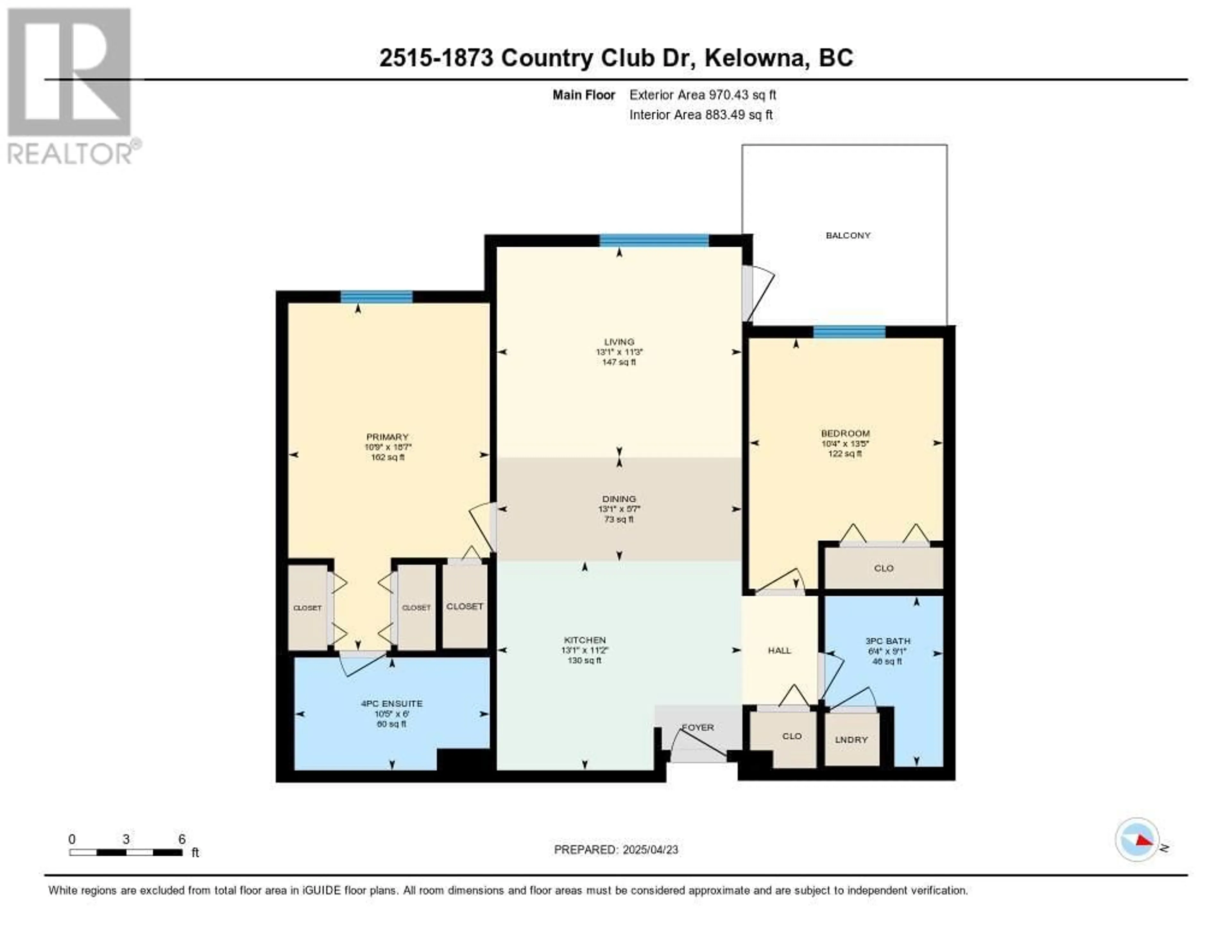 Floor plan for 2515 - 1873 COUNTRY CLUB DRIVE, Kelowna British Columbia V1V2W6