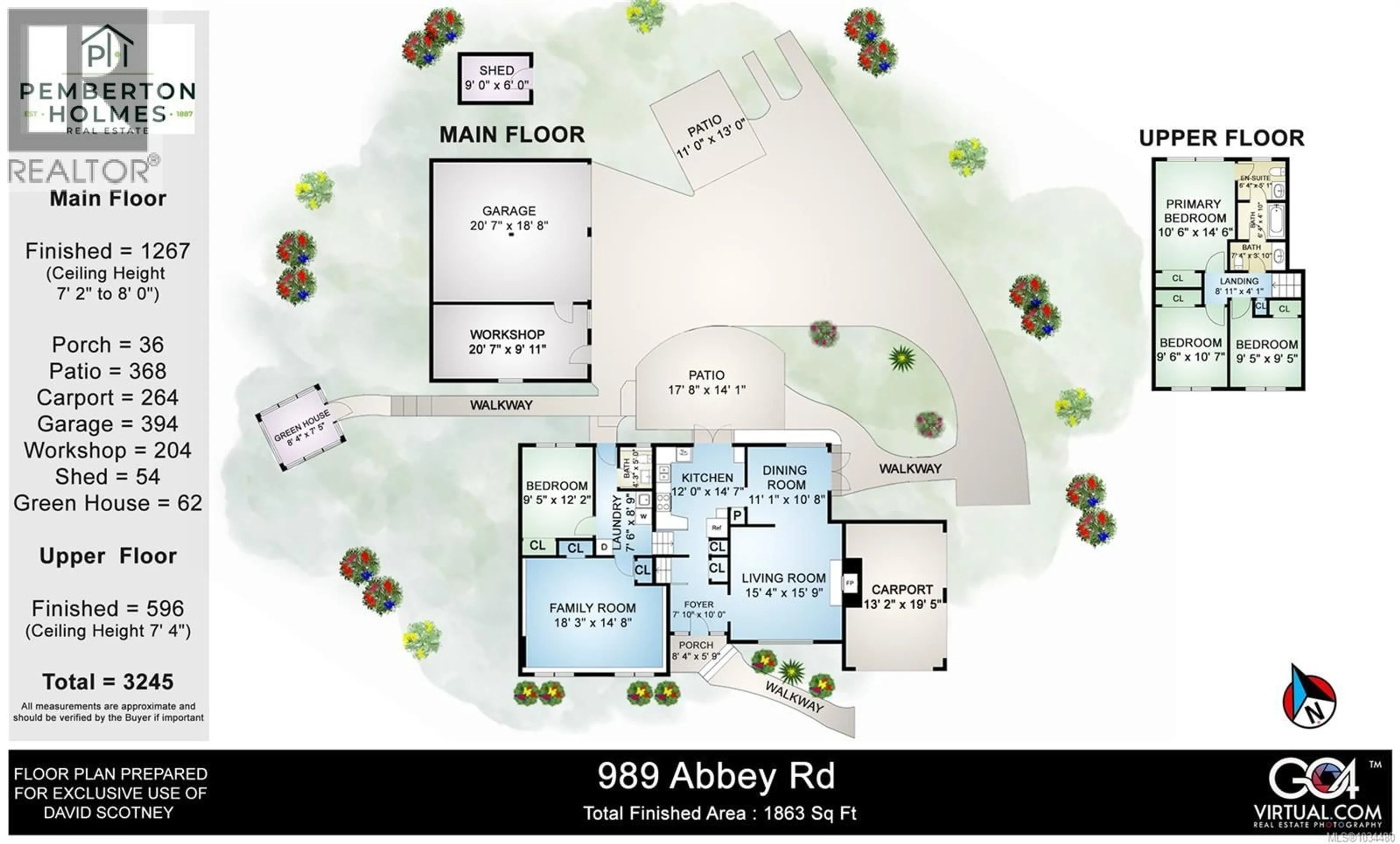 Floor plan for 989 ABBEY ROAD, Saanich British Columbia V8Y1L1