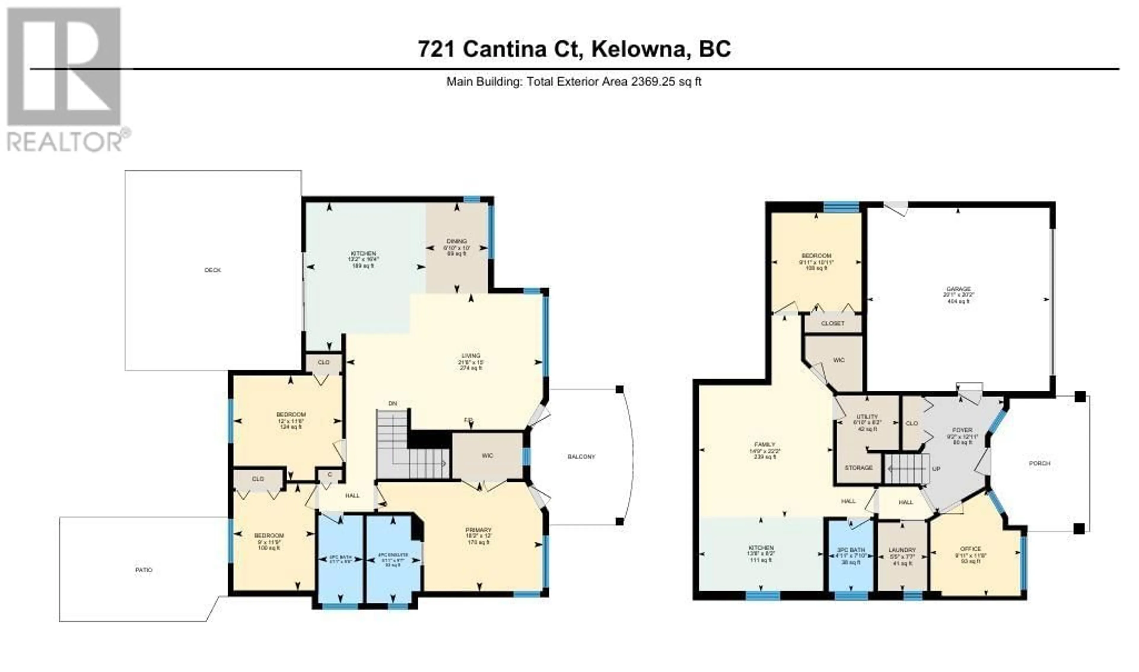 Floor plan for 721 CANTINA COURT, Kelowna British Columbia V1W4X6
