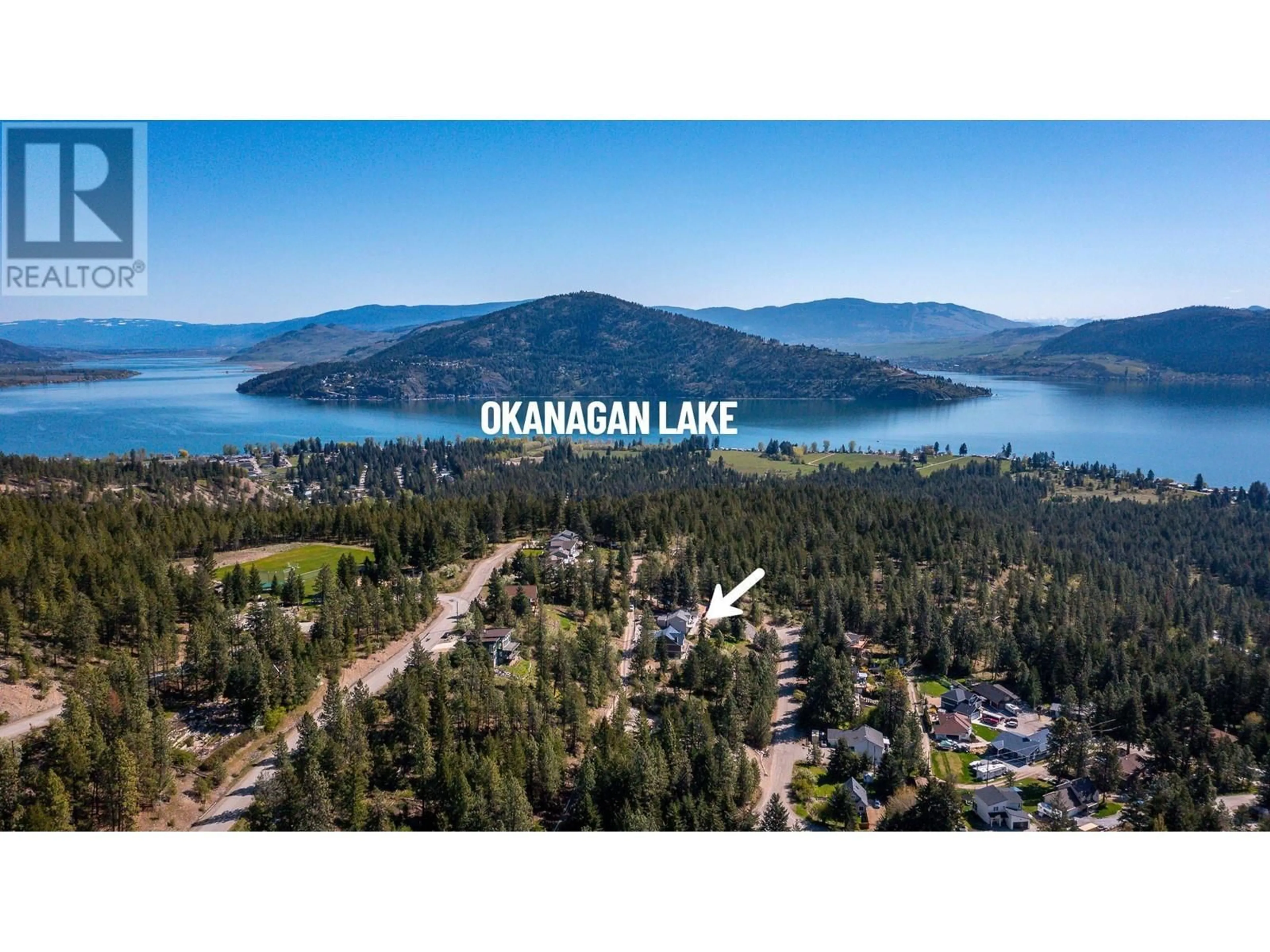 A pic from outside/outdoor area/front of a property/back of a property/a pic from drone, water/lake/river/ocean view for 10778 PINECREST ROAD, Vernon British Columbia V1H2C1