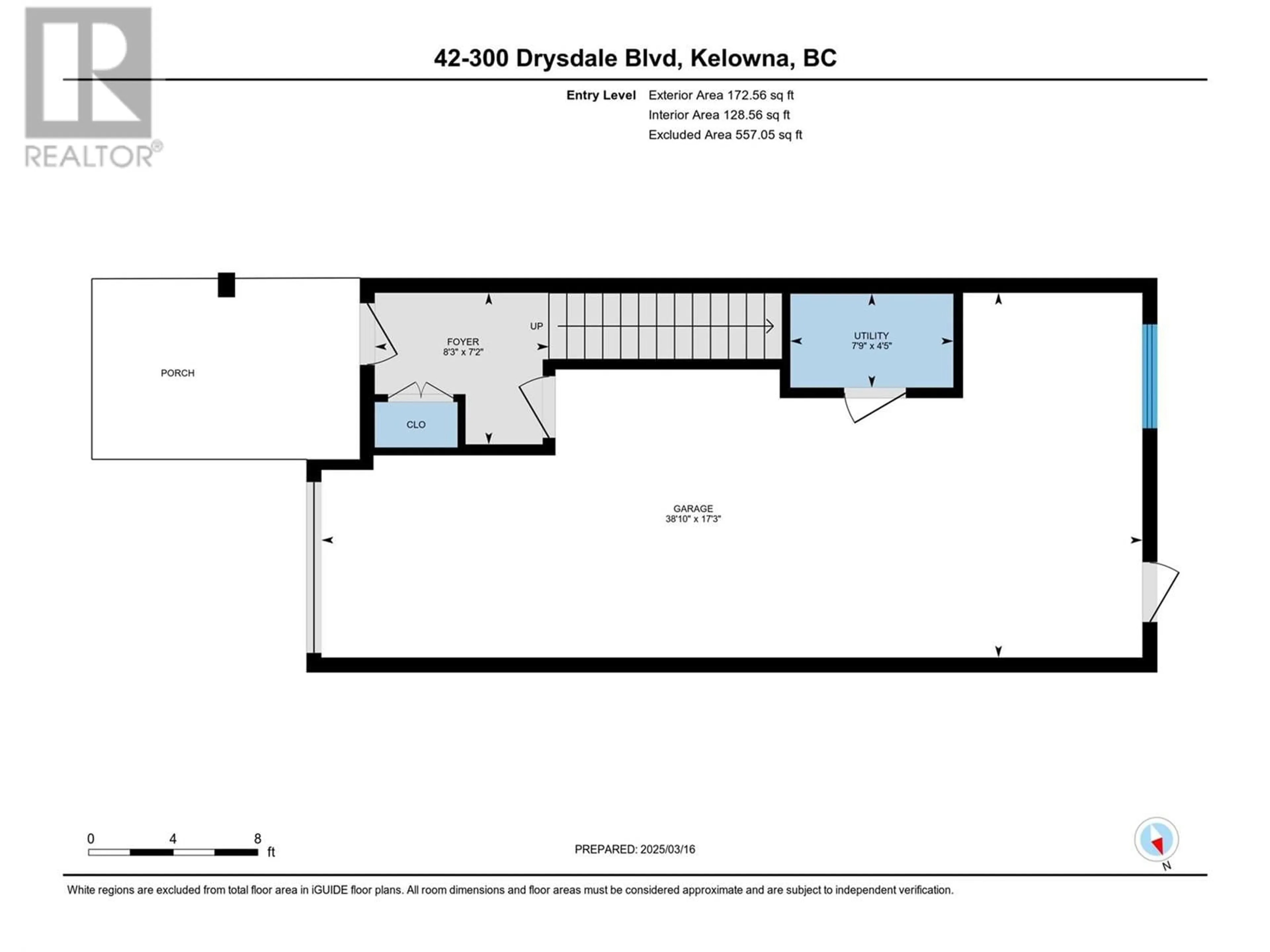 Floor plan for 42 - 300 DRYSDALE BOULEVARD, Kelowna British Columbia V1V1W9