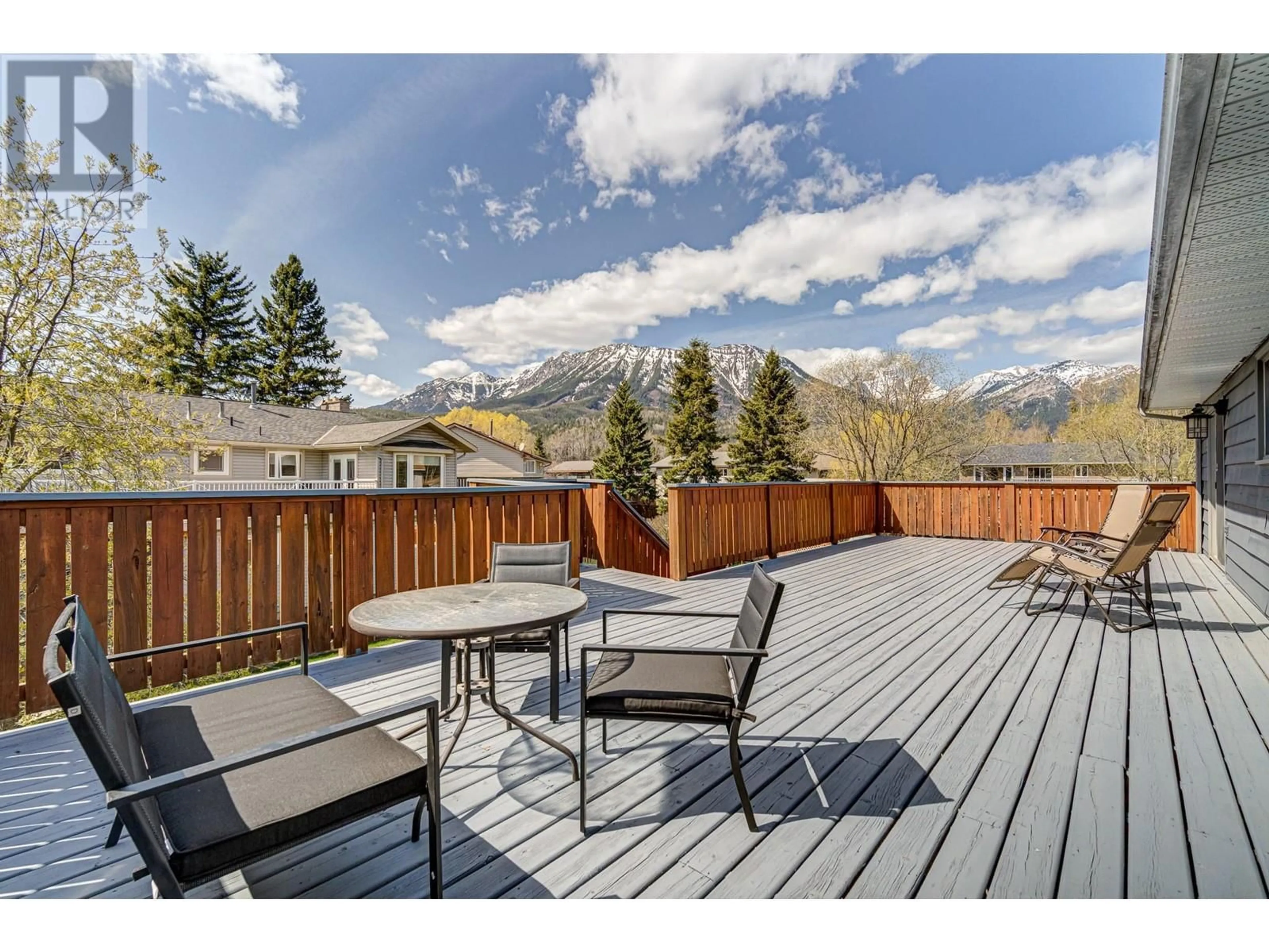 Patio, mountain view for 4 MT HERCHMER AVENUE, Fernie British Columbia V0B1M3