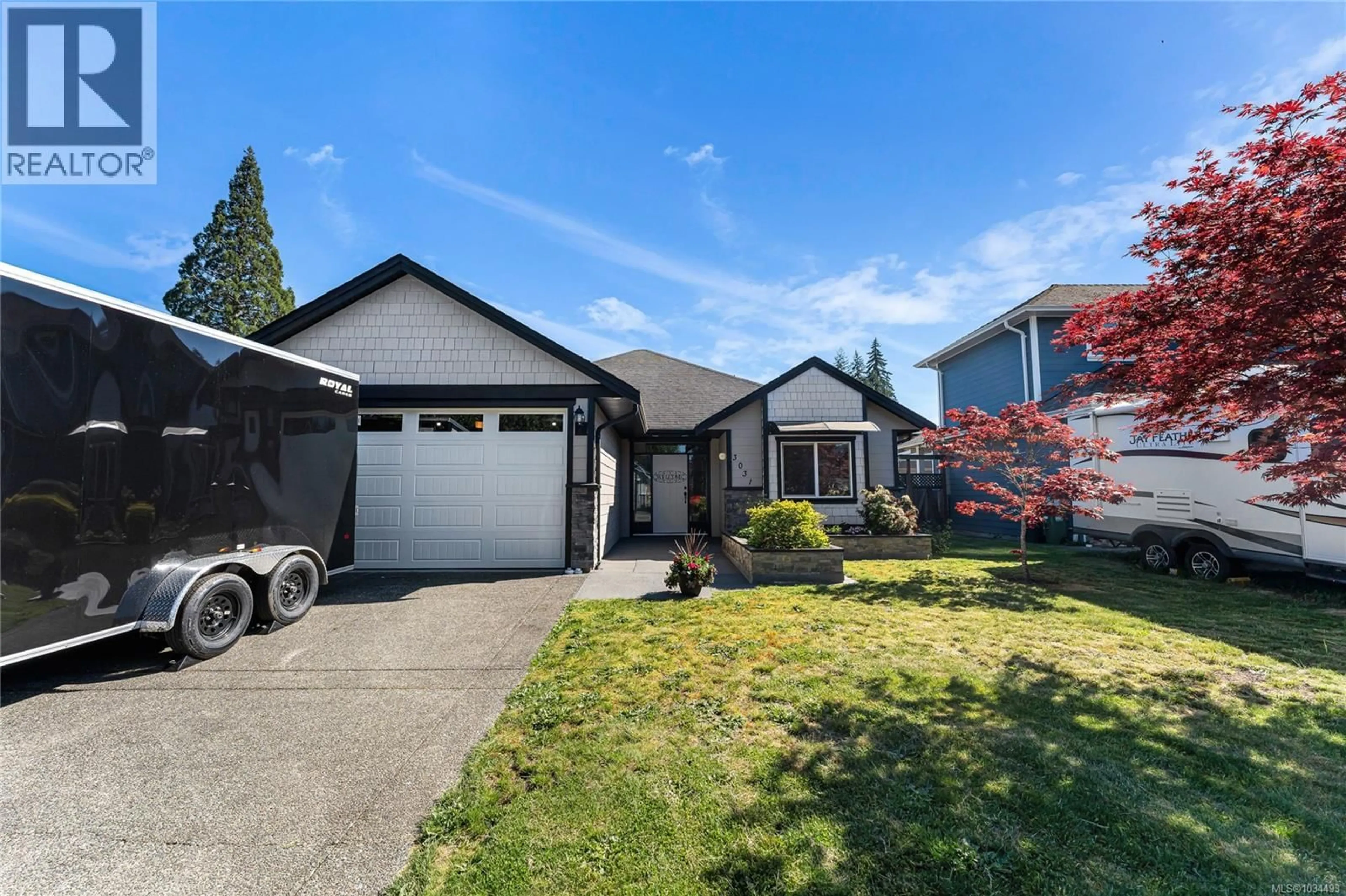 Home with vinyl exterior material, street for 3031 KEYSTONE DRIVE, Duncan British Columbia V9L0E1