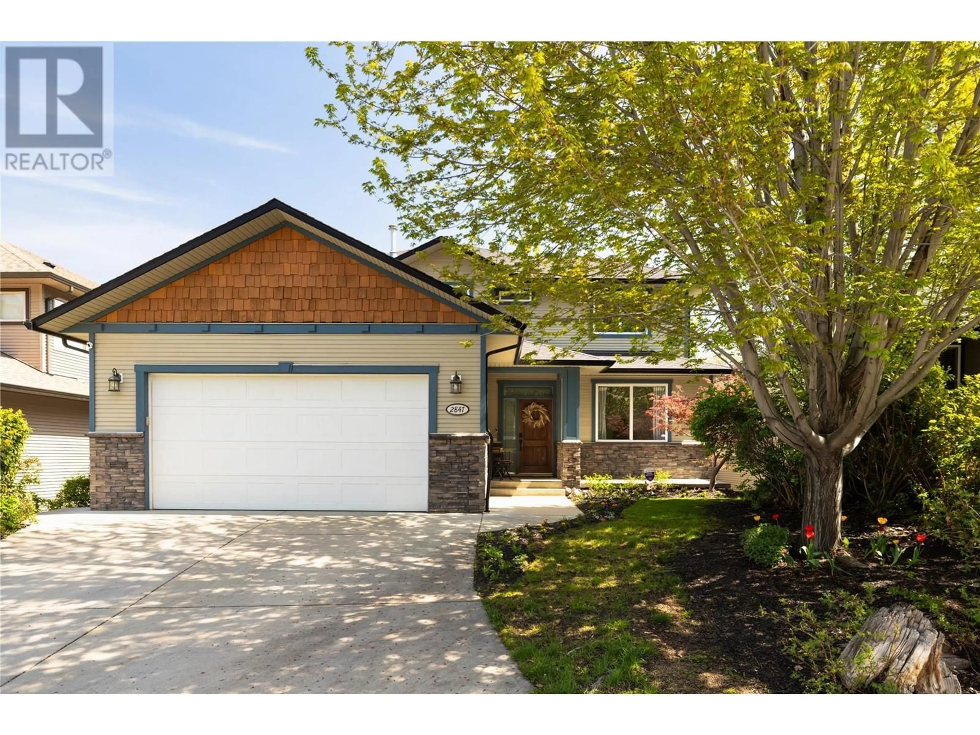Home with brick exterior material, street for 2847 BENTLEY ROAD, West Kelowna British Columbia V4T2X3