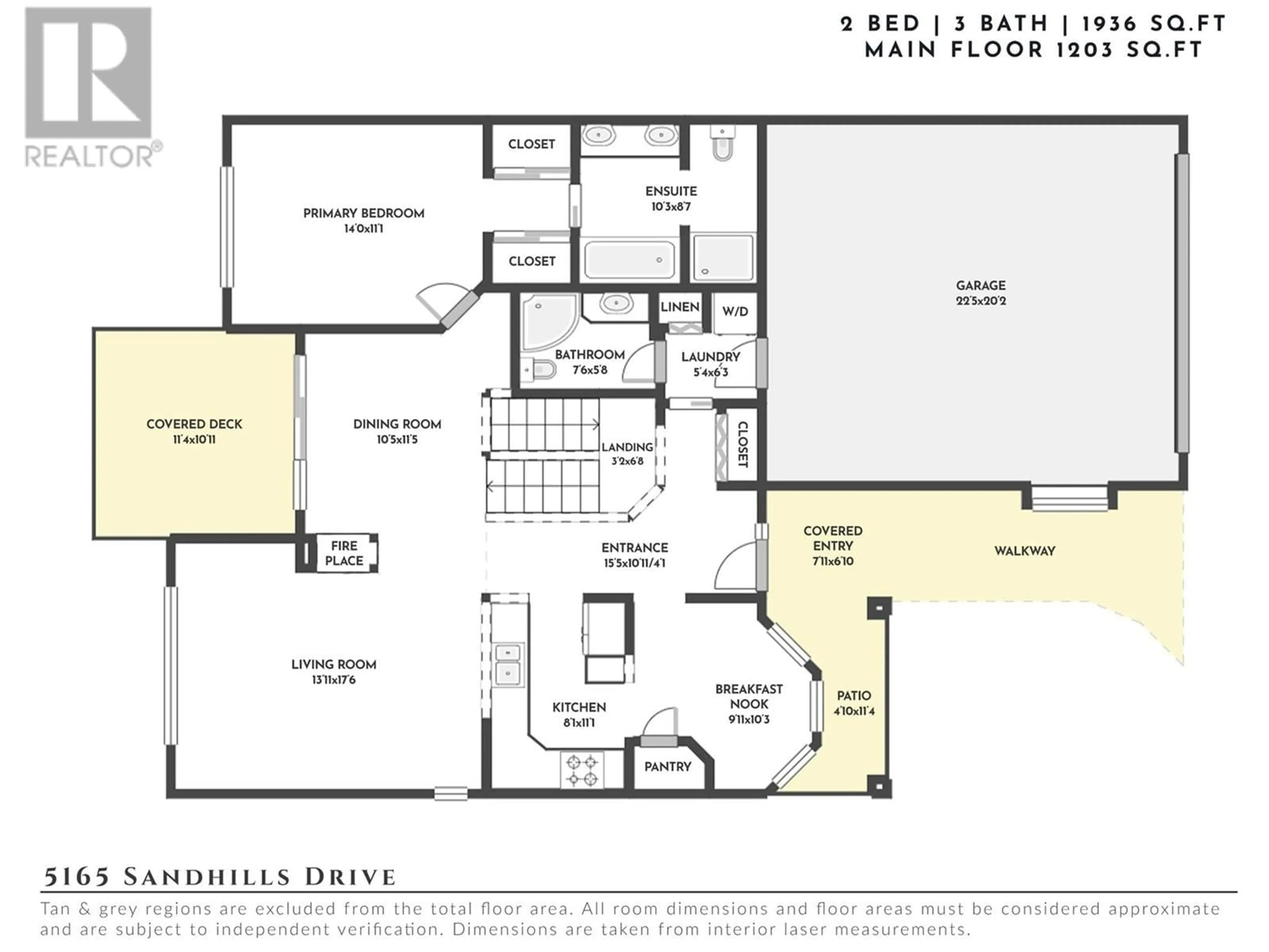 Floor plan for 5165 SANDHILLS DRIVE, Kelowna British Columbia V1X7Y7