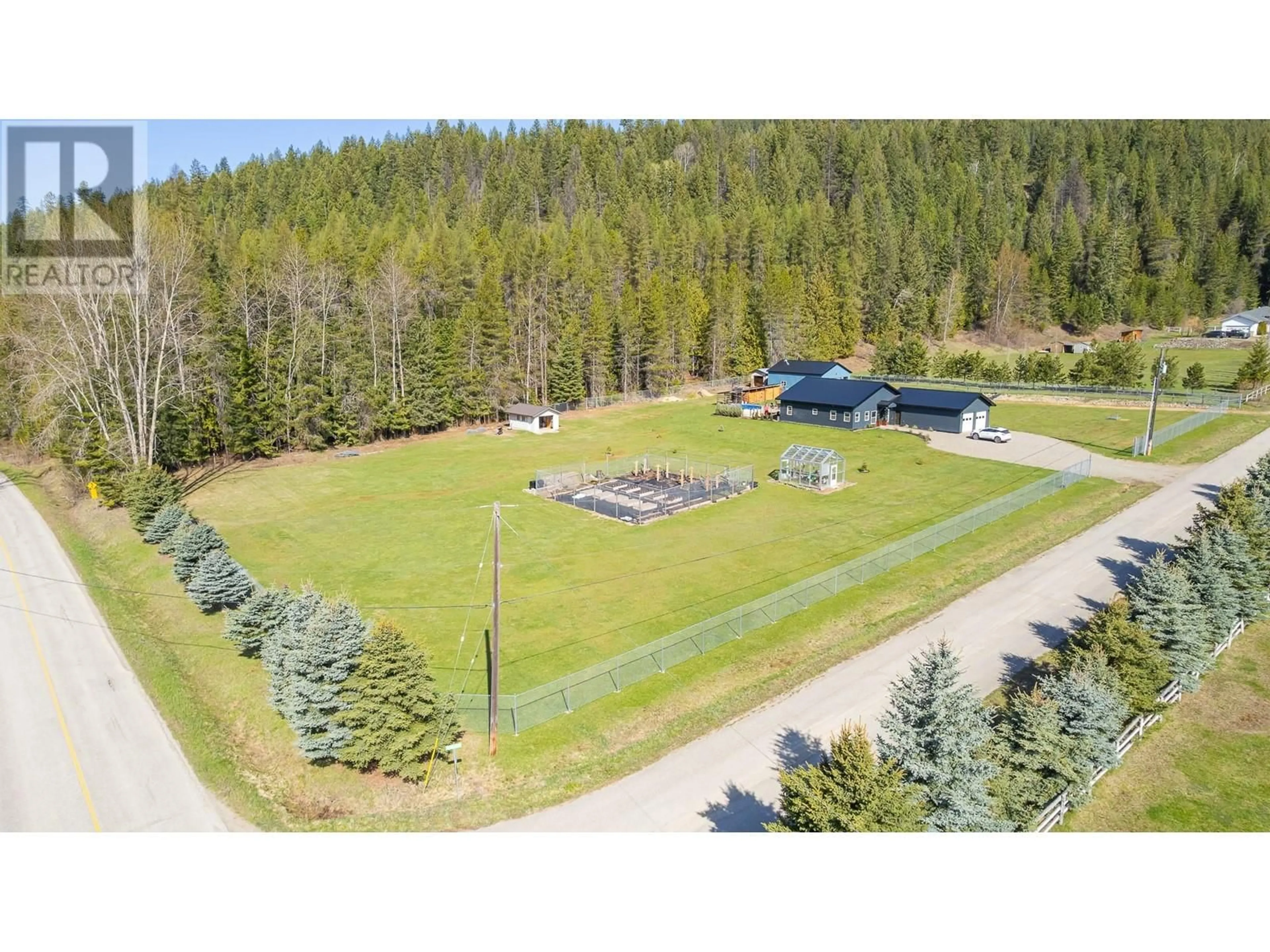 A pic from outside/outdoor area/front of a property/back of a property/a pic from drone, unknown for 1087 BEAR BROOK ROAD, Creston British Columbia V0B1G8