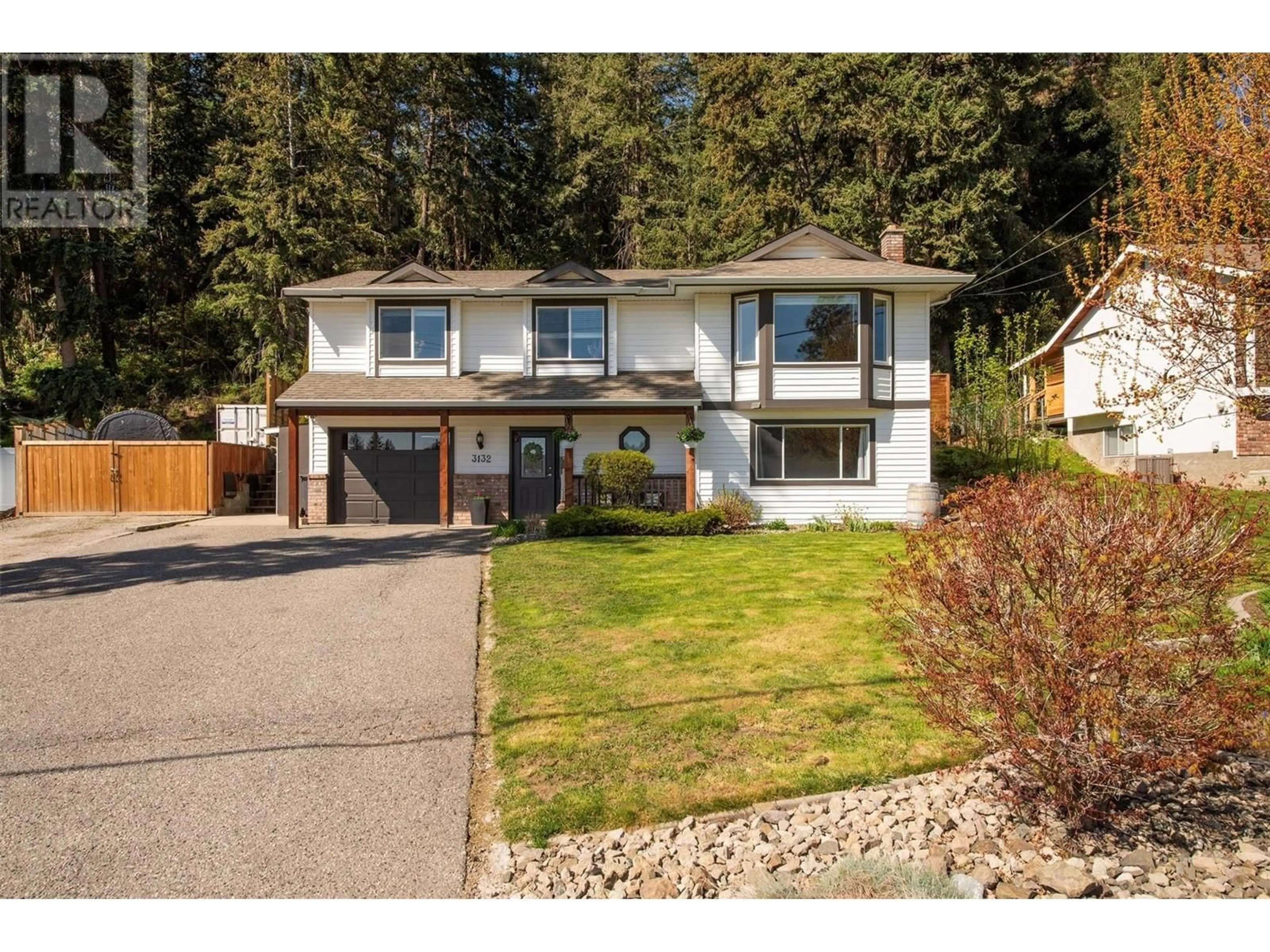 Home with vinyl exterior material, street for 3132 WEBBER ROAD, West Kelowna British Columbia V4T1E7
