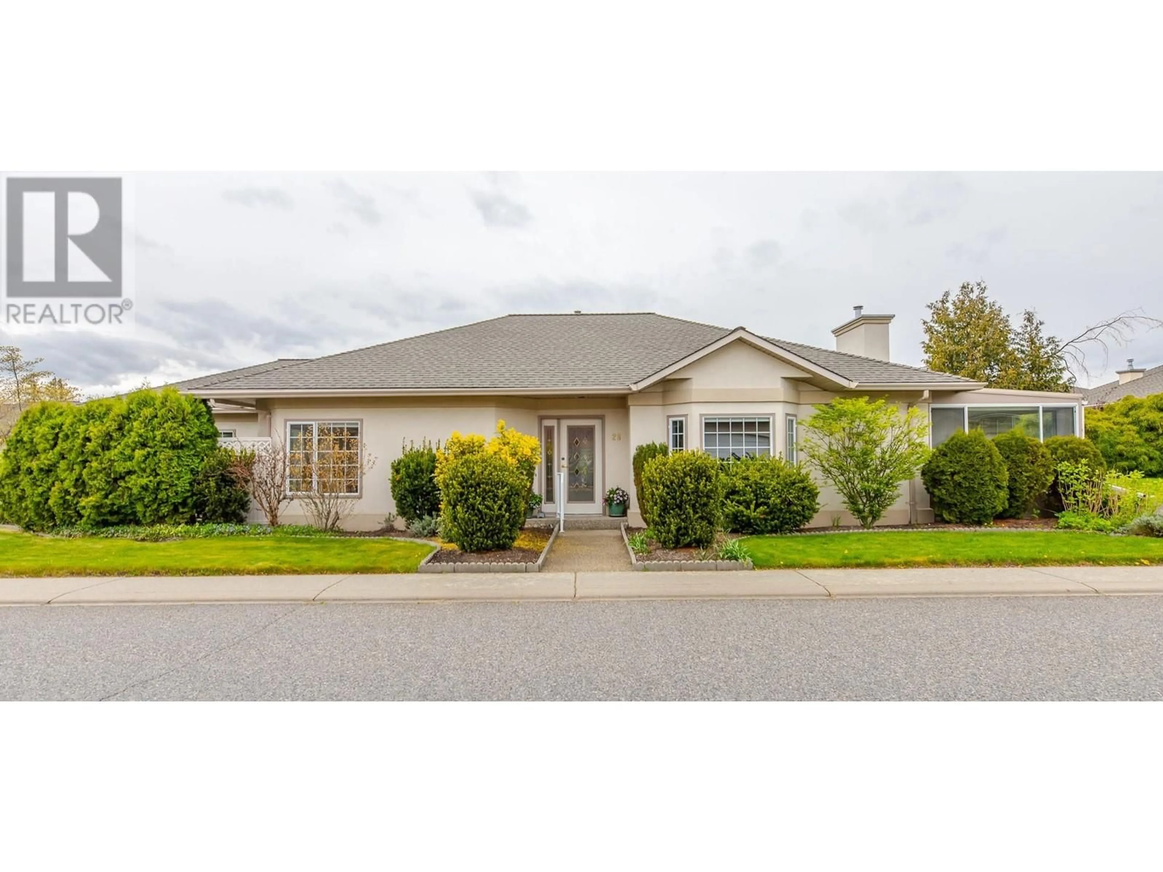 Home with vinyl exterior material, street for 28 - 9800 TURNER STREET, Summerland British Columbia V0H1Z5