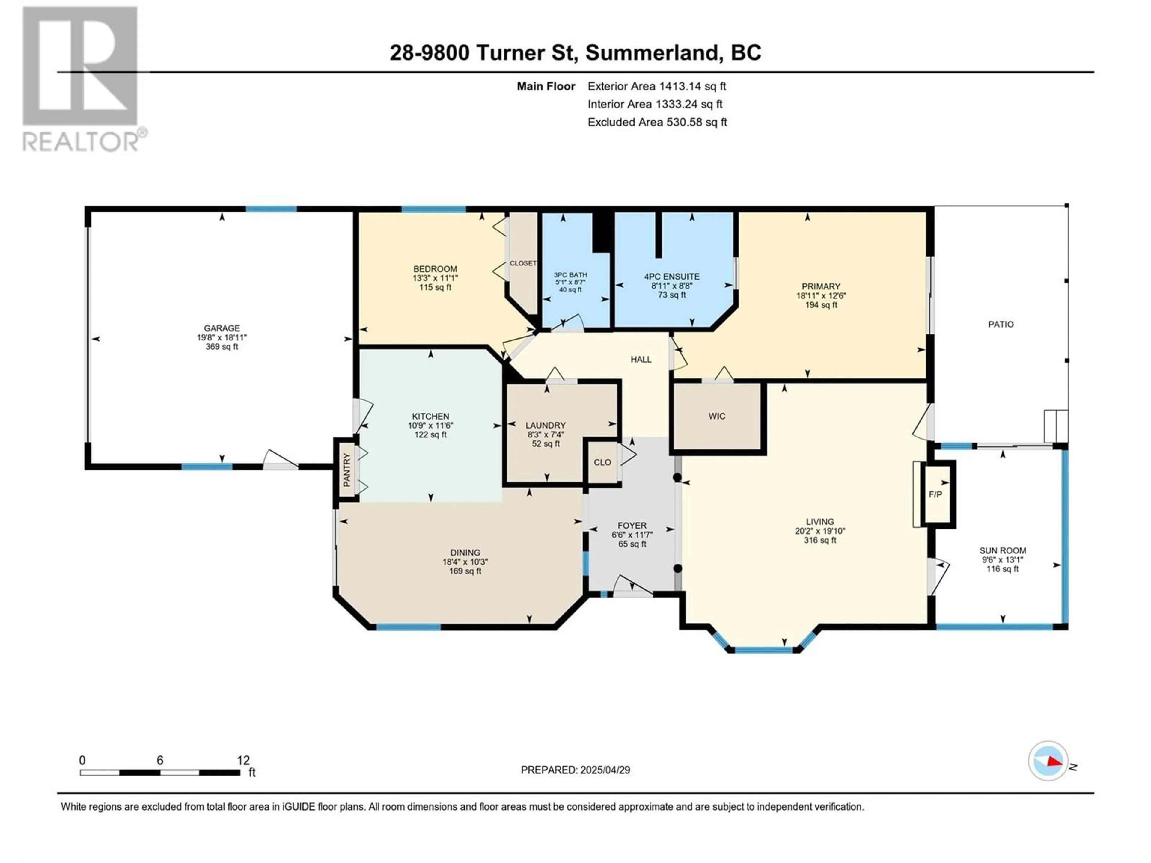 Floor plan for 28 - 9800 TURNER STREET, Summerland British Columbia V0H1Z5