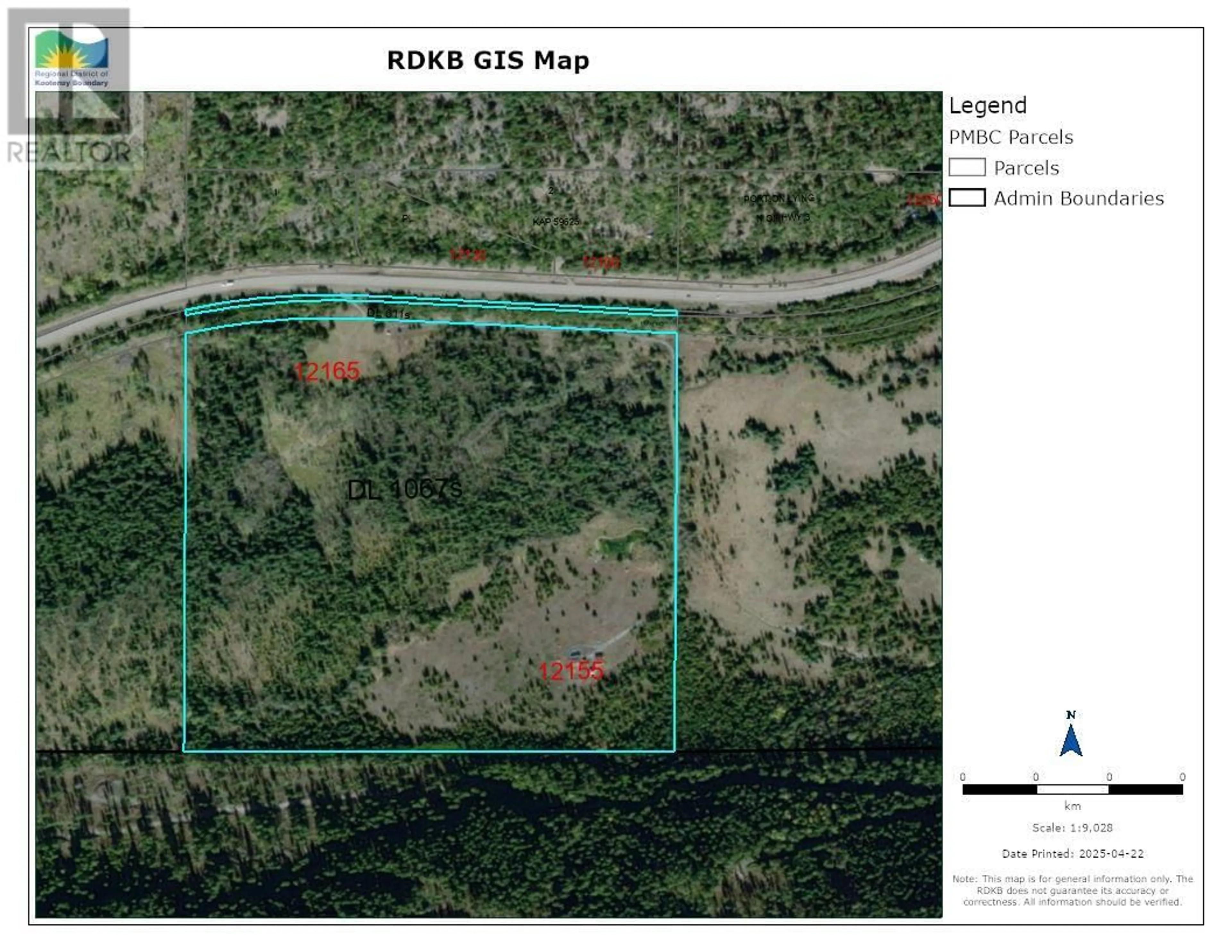 Picture of a map for 12155 HIGHWAY 3 HIGHWAY, Greenwood British Columbia V0H1J0