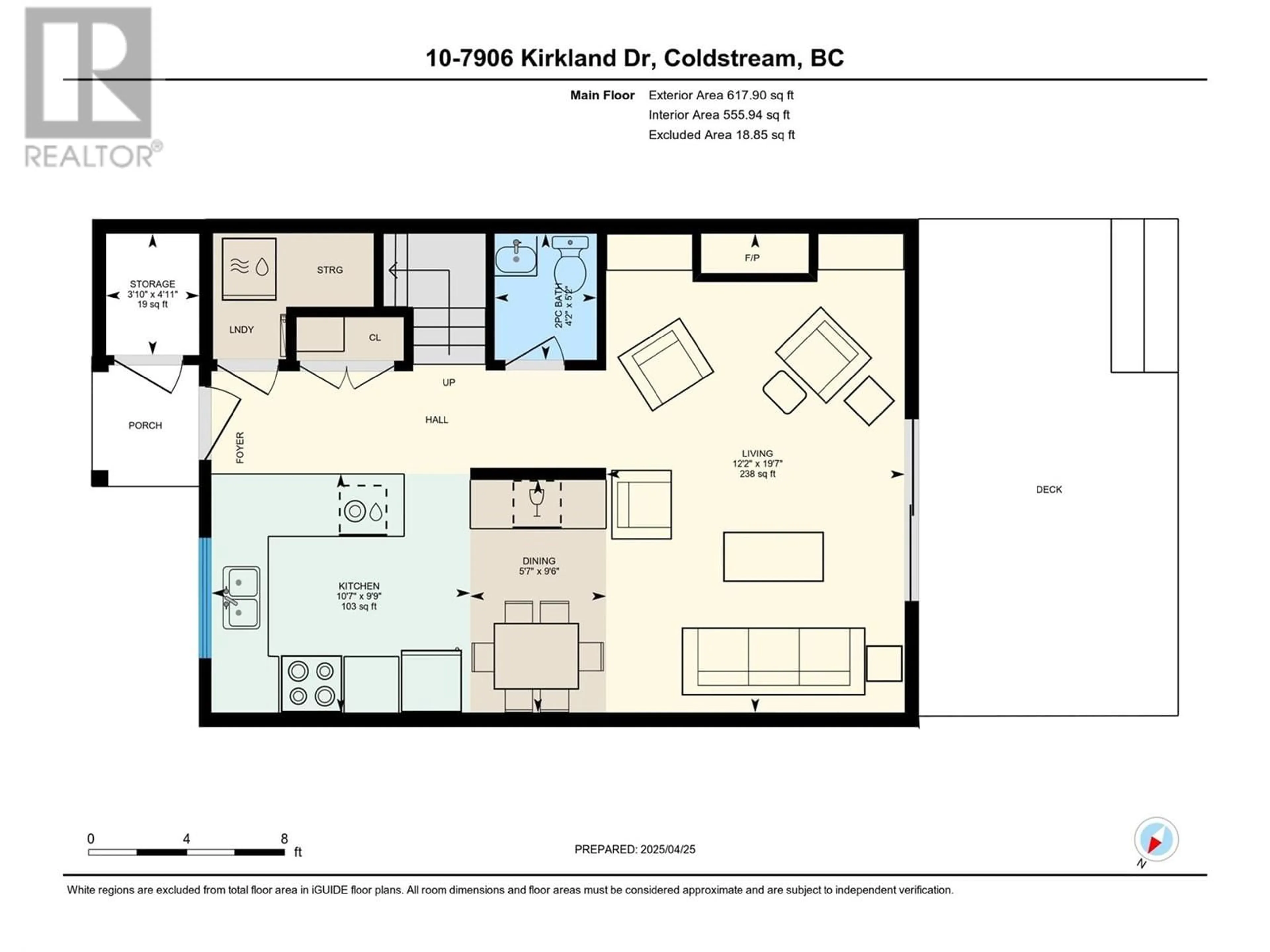 Floor plan for 10 - 7906 KIRKLAND DRIVE, Coldstream British Columbia V1B1V6