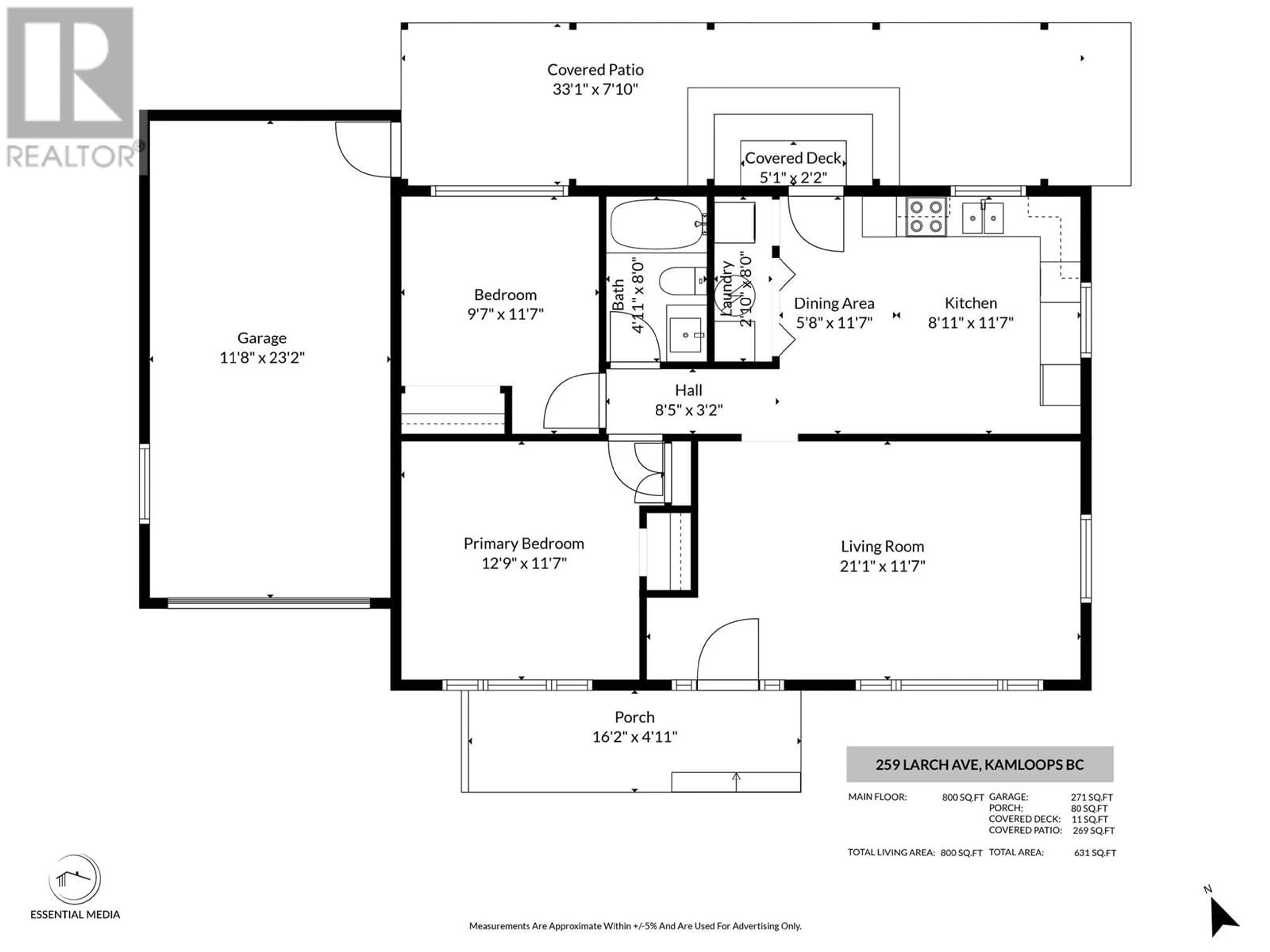 Floor plan for 259 LARCH AVENUE, Kamloops British Columbia V2B1C8