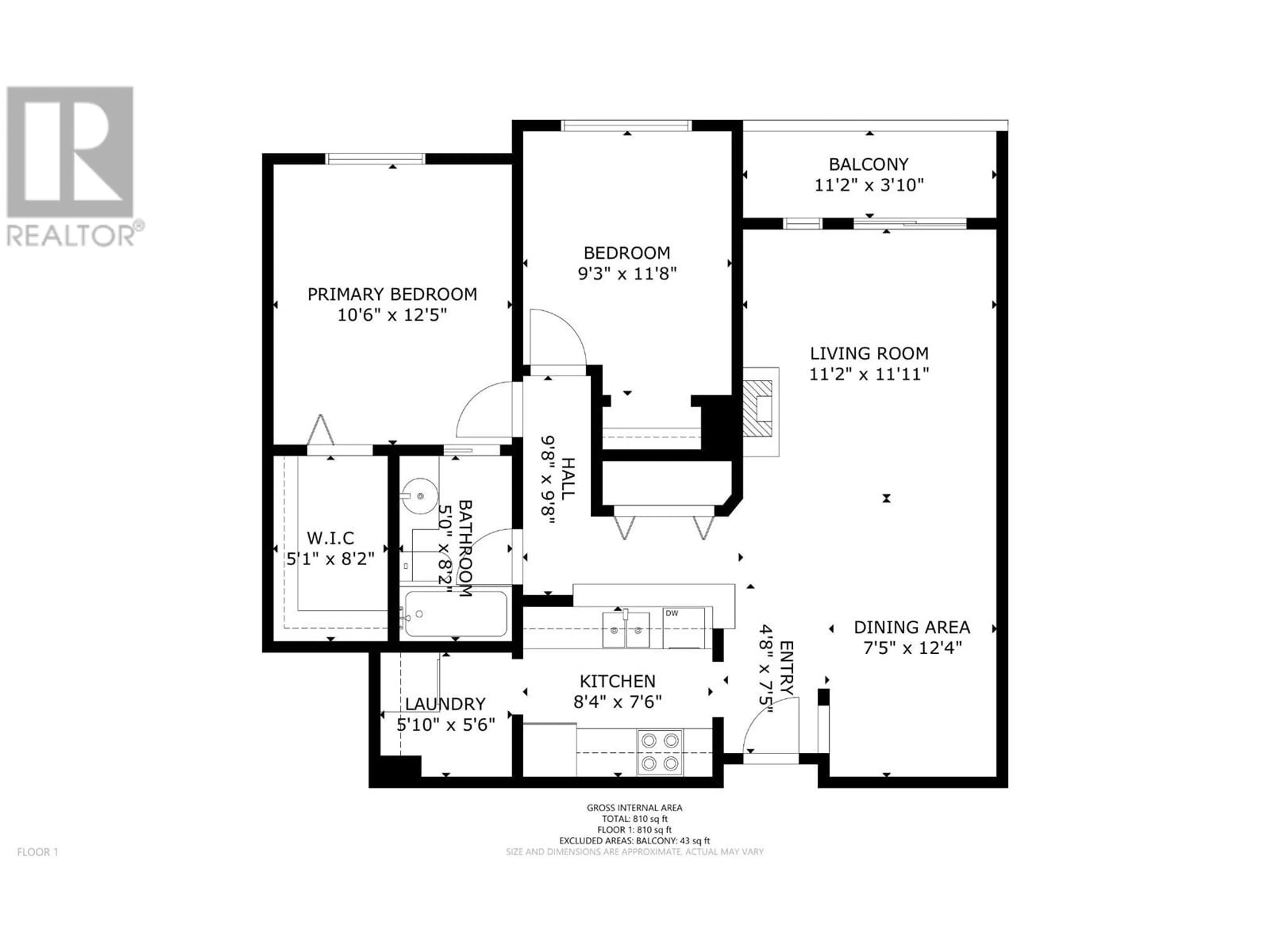 Floor plan for 401 - 650 3RD STREET SOUTHWEST, Salmon Arm British Columbia V1E1P6