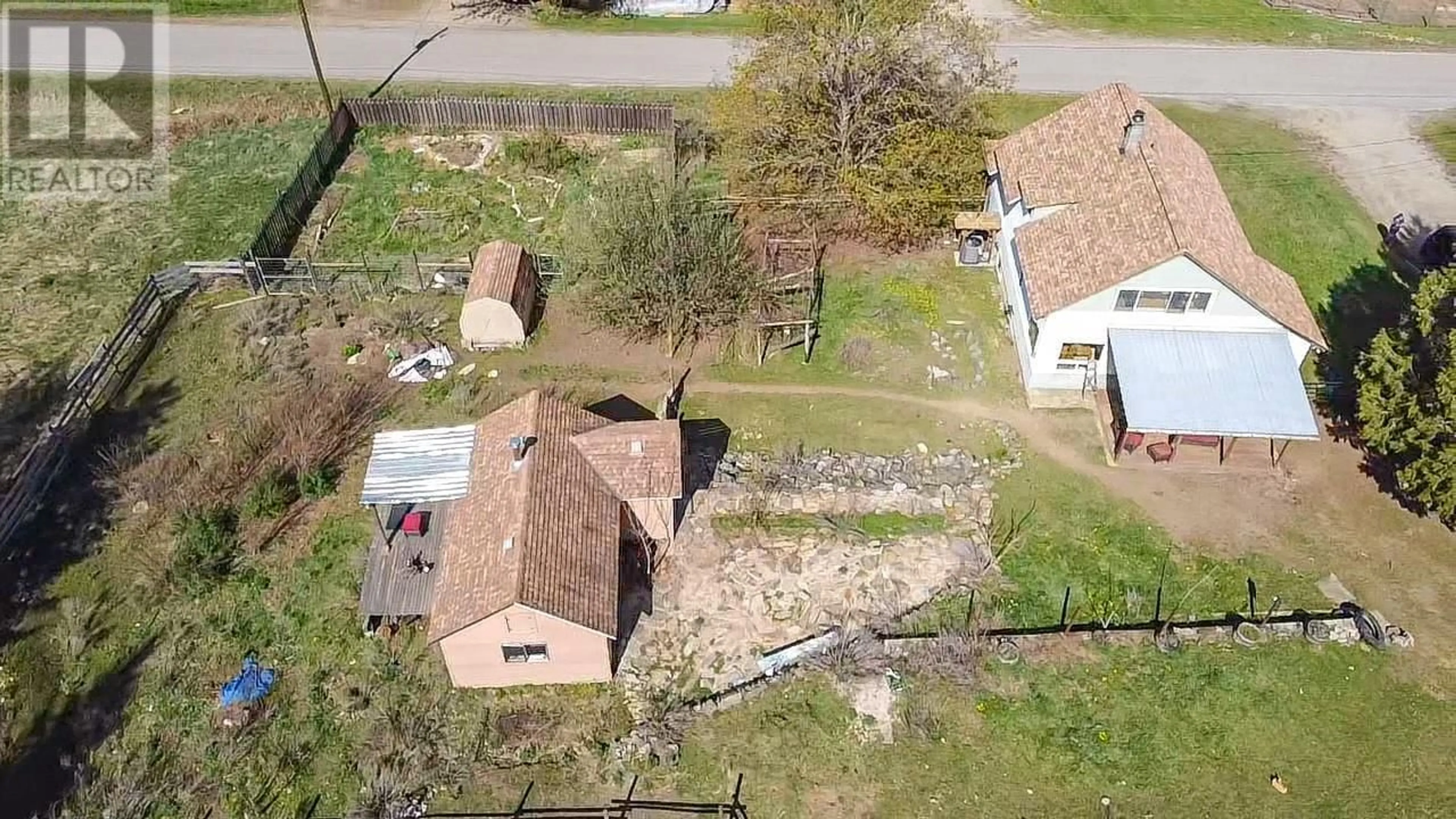A pic from outside/outdoor area/front of a property/back of a property/a pic from drone, street for 2158 MAKONIN ROAD, Glade British Columbia V1N4R2