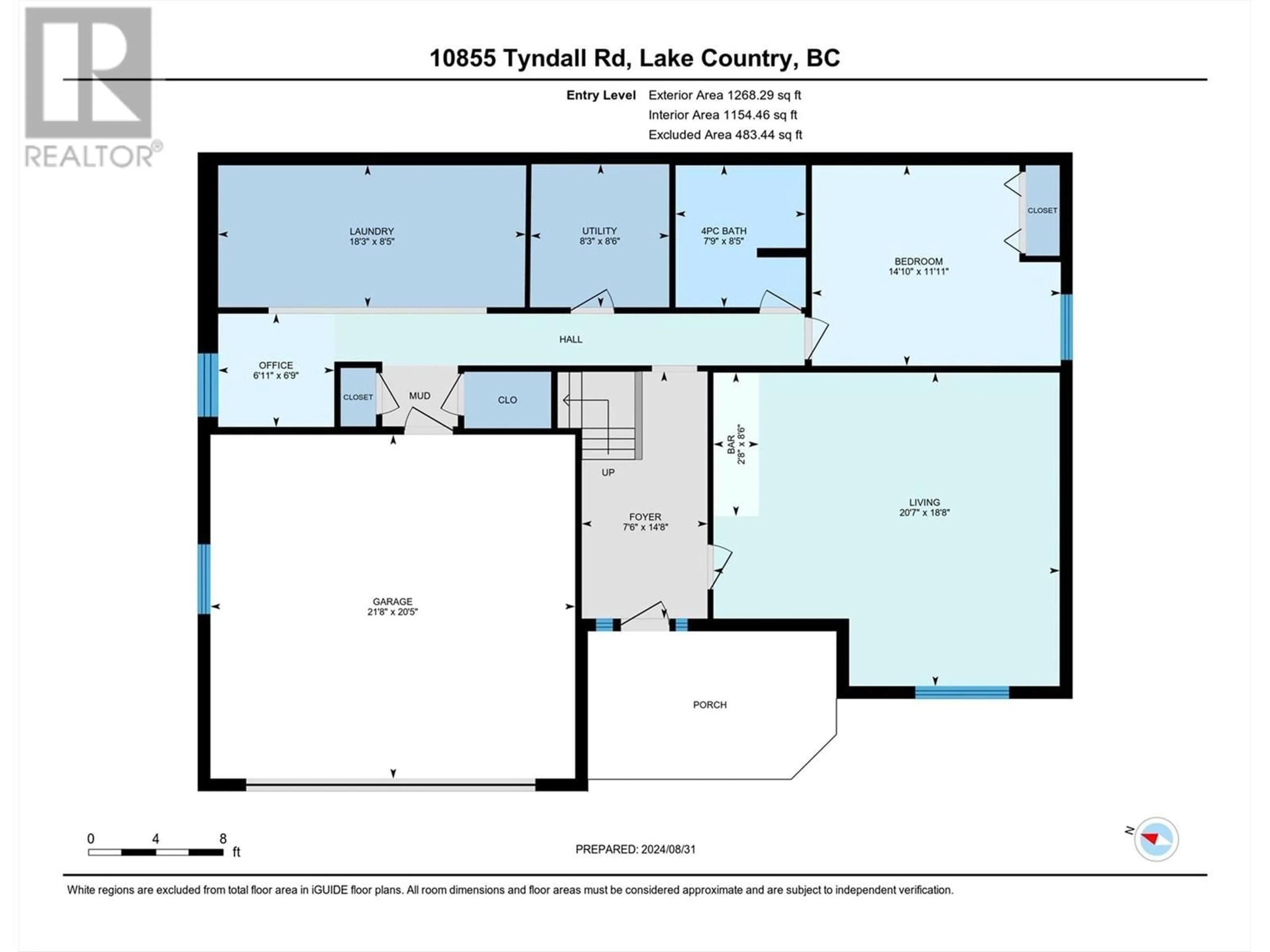 Floor plan for 10855 TYNDALL ROAD, Lake Country British Columbia V4V1N8