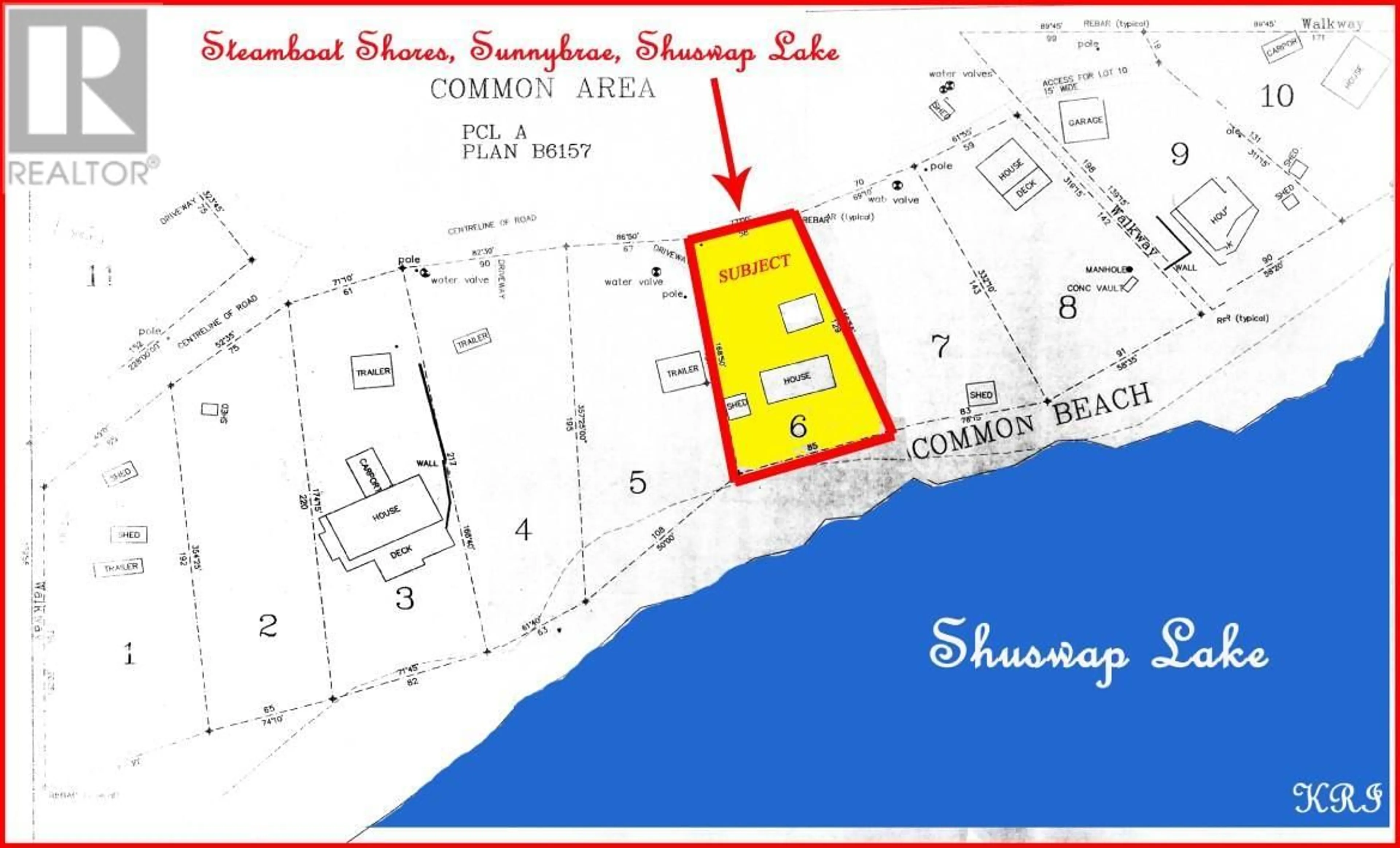 Floor plan for 6 - 6432 SUNNYBRAE CANOE POINT ROAD, Tappen British Columbia V0E2X1