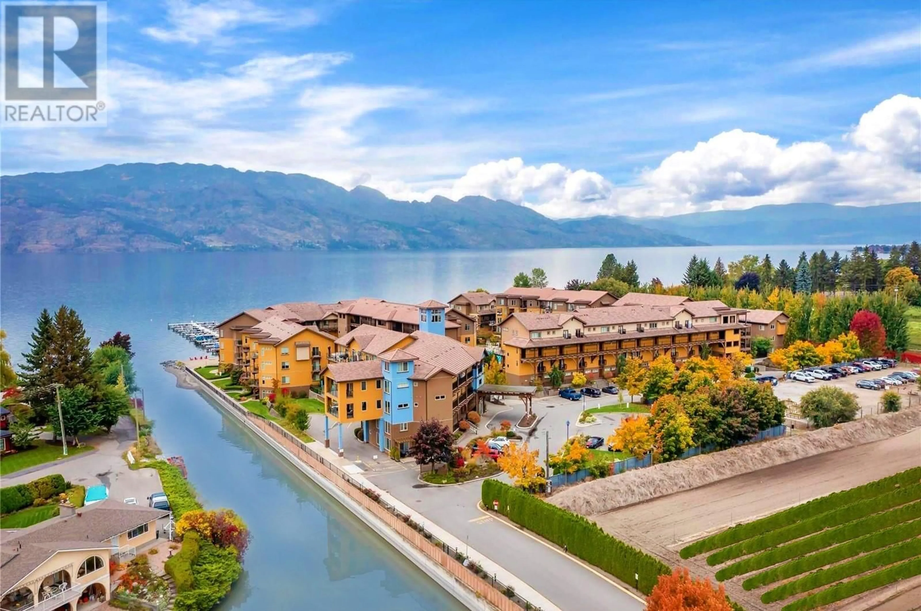 A pic from outside/outdoor area/front of a property/back of a property/a pic from drone, water/lake/river/ocean view for 3203 - 4036 PRITCHARD DRIVE NORTH, West Kelowna British Columbia V4T3E4