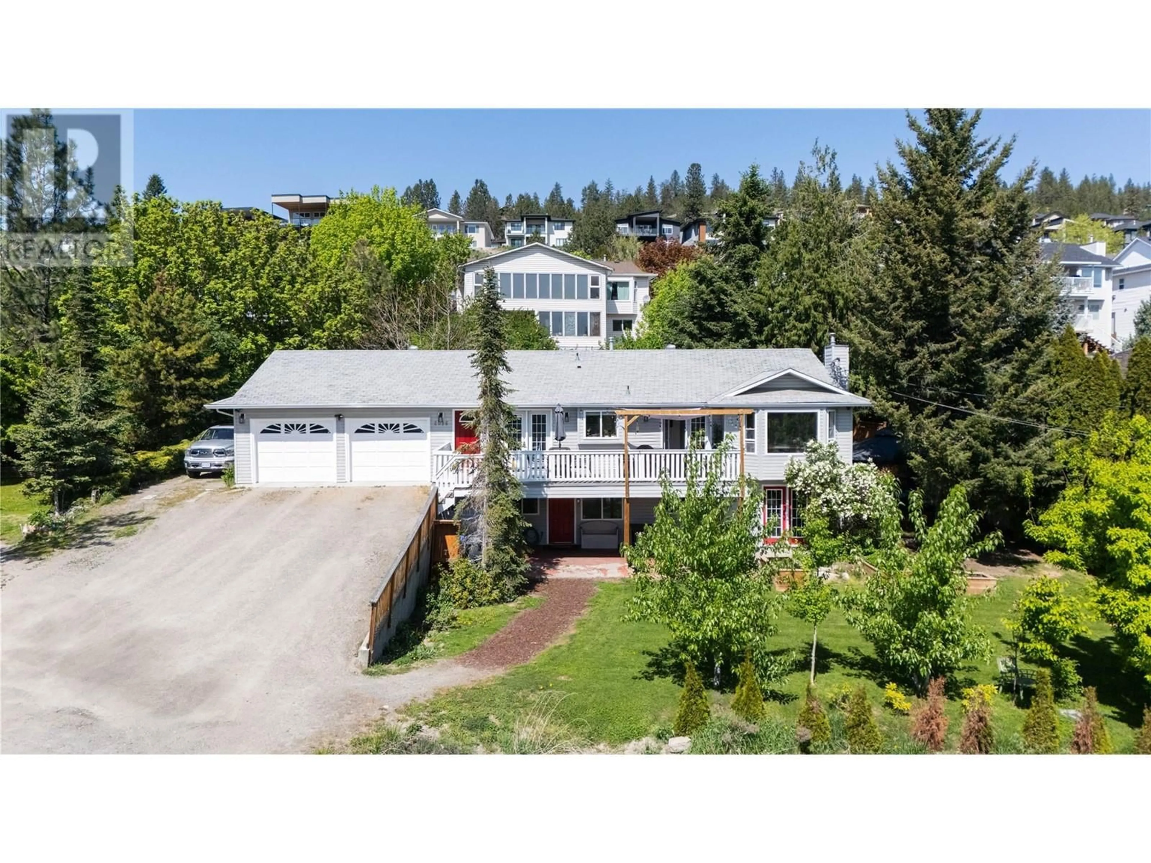 A pic from outside/outdoor area/front of a property/back of a property/a pic from drone, unknown for 2096 SHAMROCK DRIVE, West Kelowna British Columbia V4T1T8
