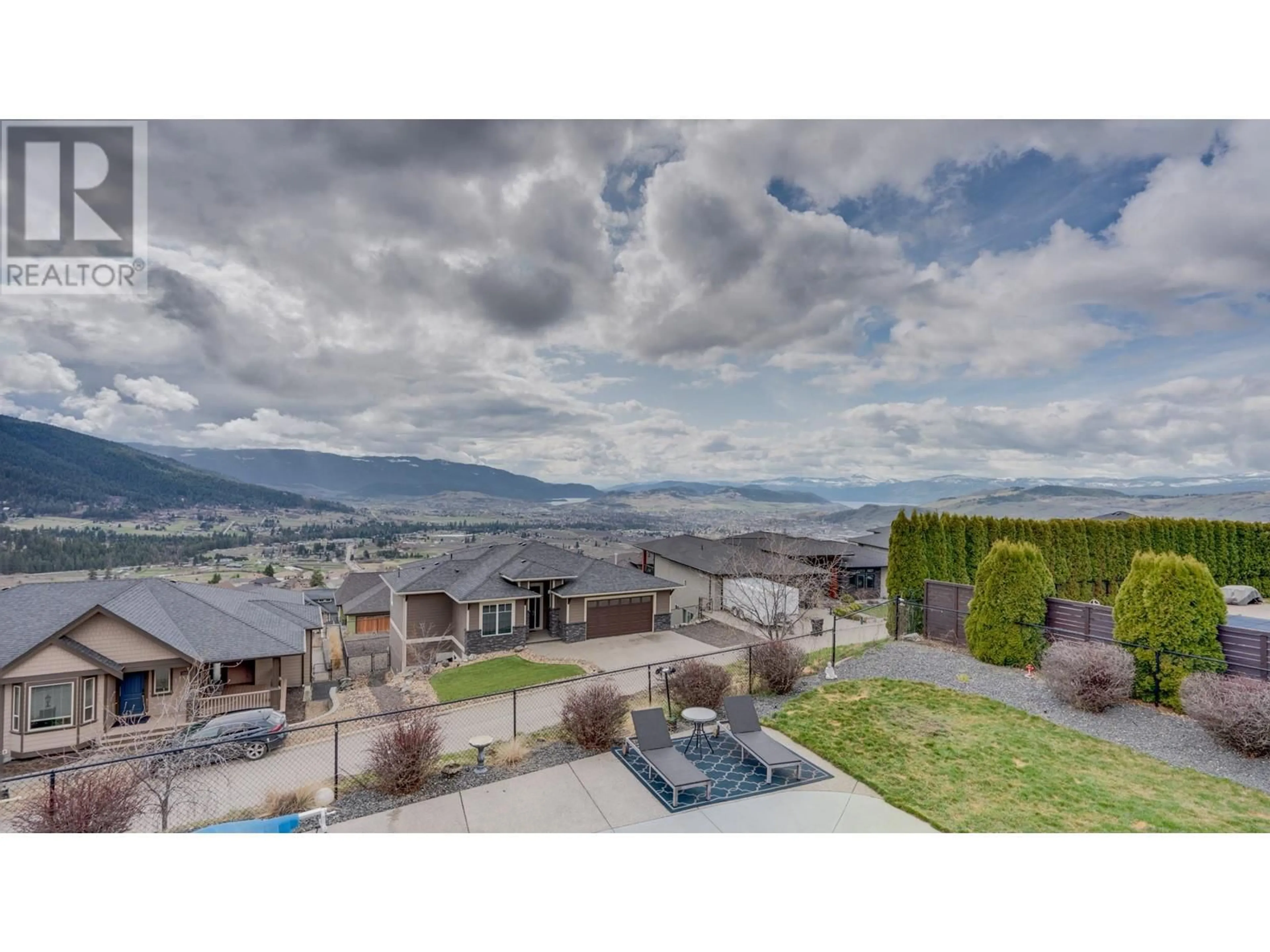 A pic from outside/outdoor area/front of a property/back of a property/a pic from drone, mountain view for 7193 APEX DRIVE, Vernon British Columbia V1B4E4